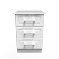 3 Drawer Bedside Cabinet - With Lock