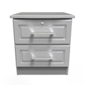 2 Drawer Bedside Cabinet - With Lock