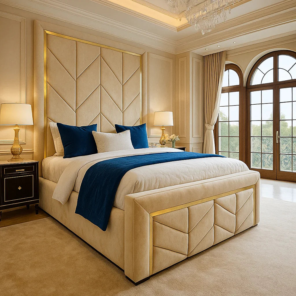 Gold Strip Tower Bed