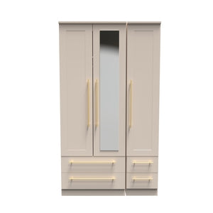 Tall Triple 2 Drawer Mirror + Drawer Robe