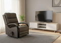 Luxury Dual Motor Rise & Recliner Chair – Grey Leather Look – £799