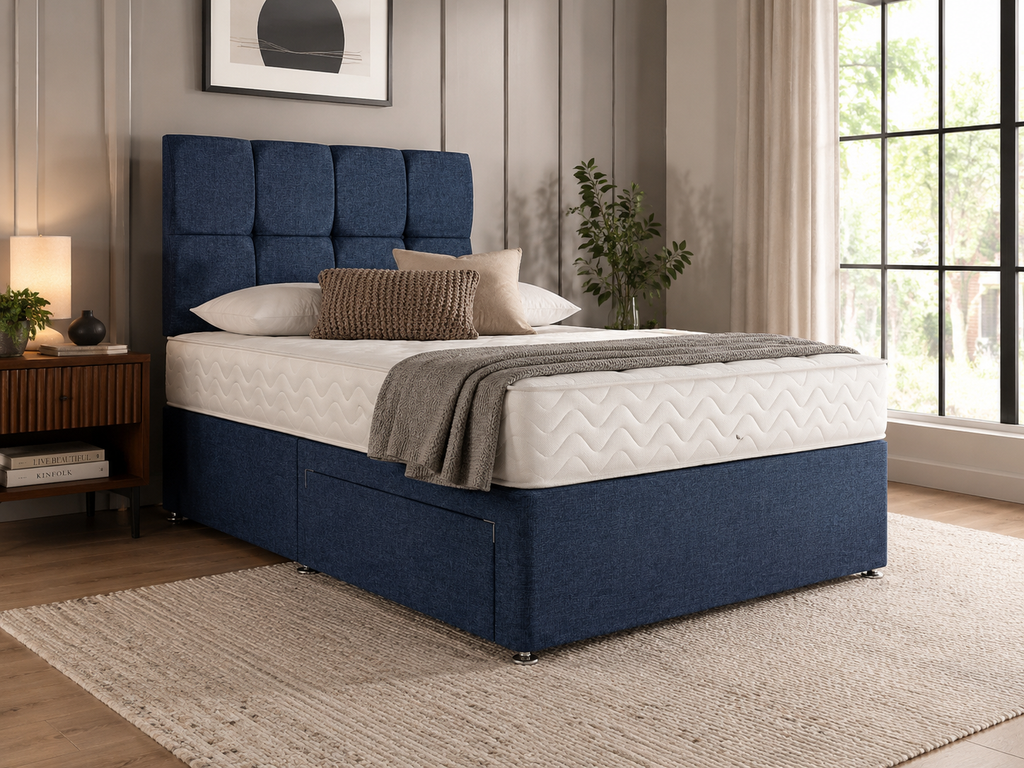 Albert Ottoman Storage Divan Set & 24" Headboard Package Deal