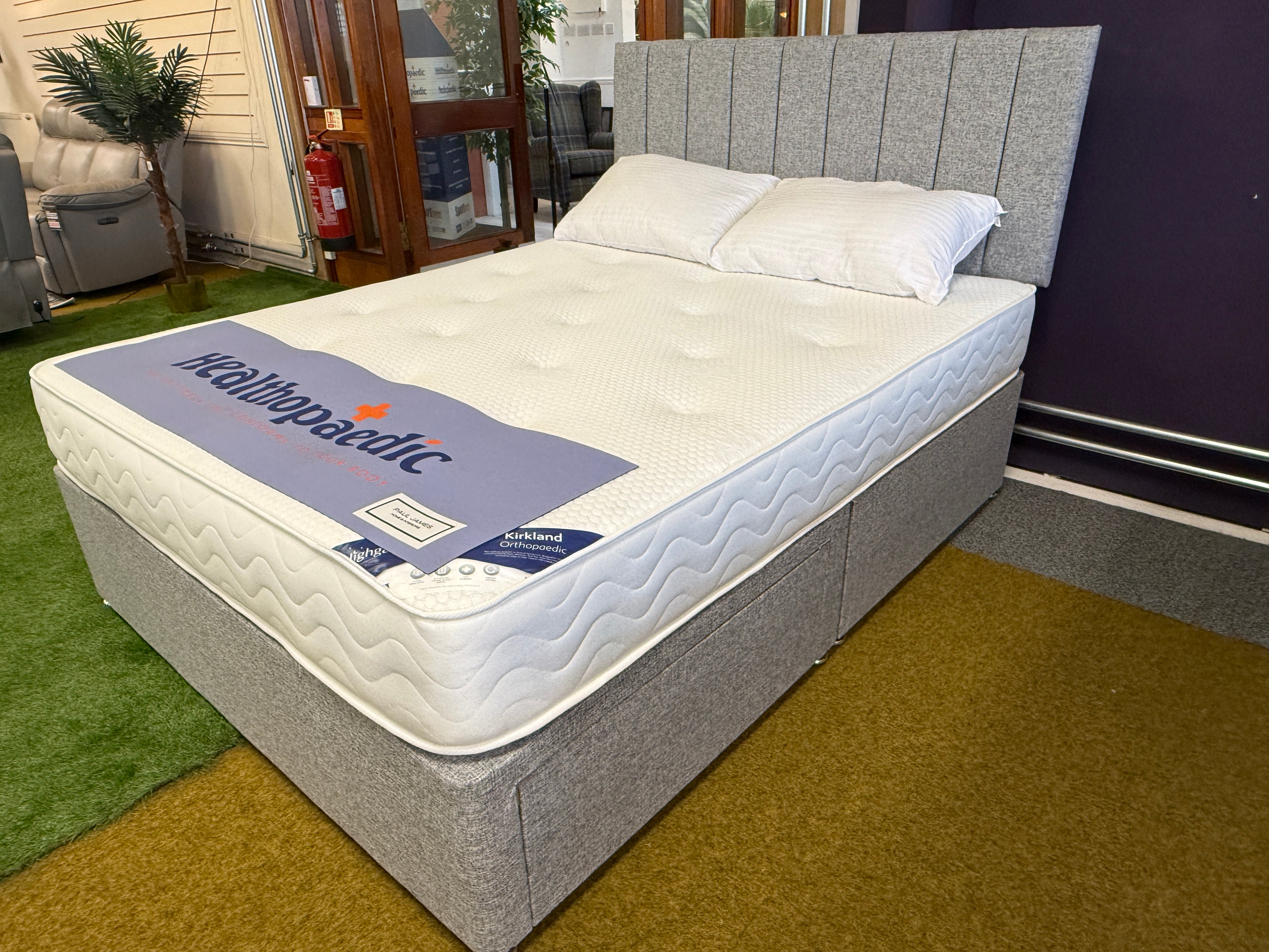 Kirkland Ottoman Front Opening Divan Set & 24" Headboard Package Deal