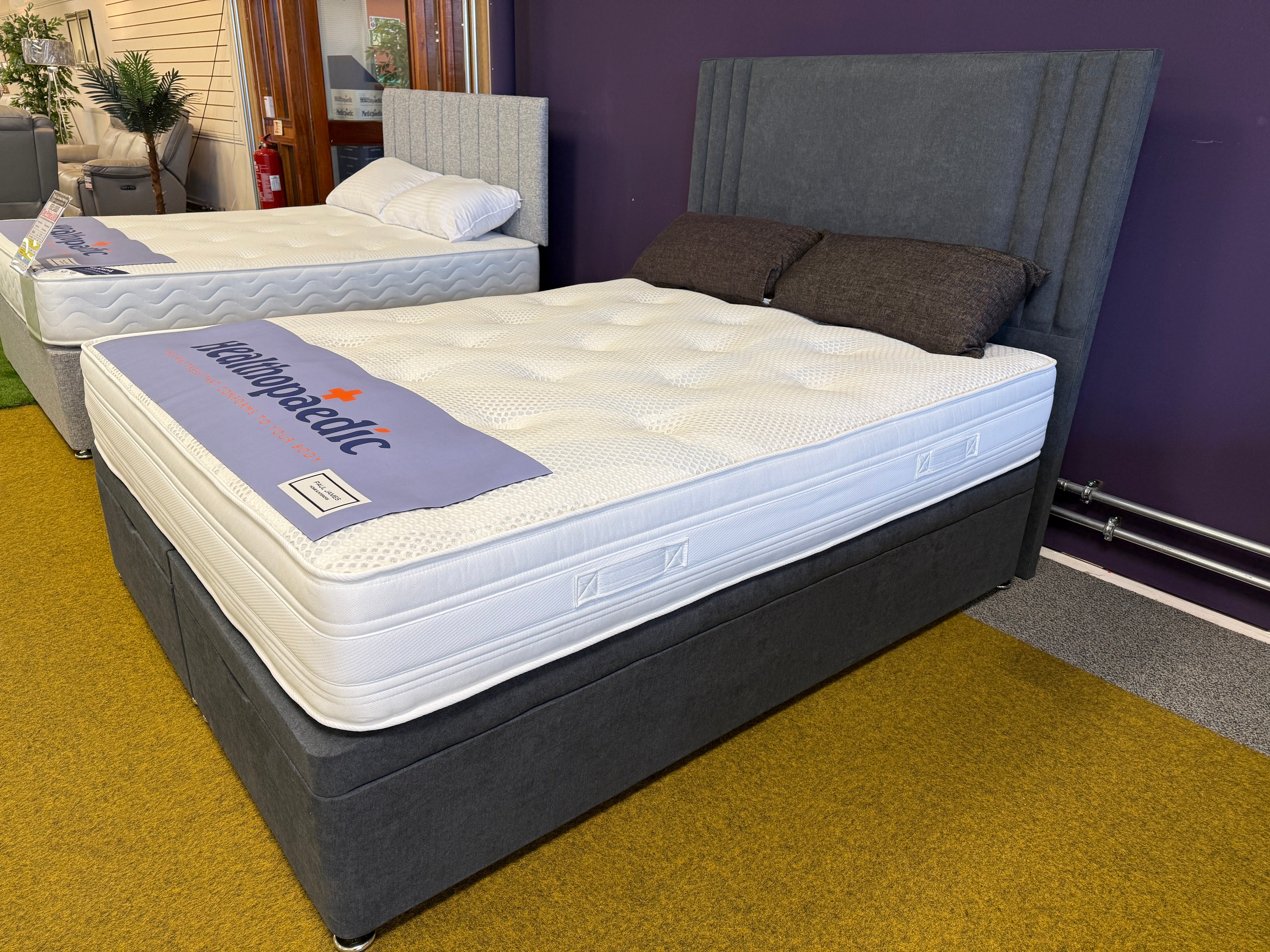 Titan Ottoman Front Opening Divan Set & 24" HB Package Deal