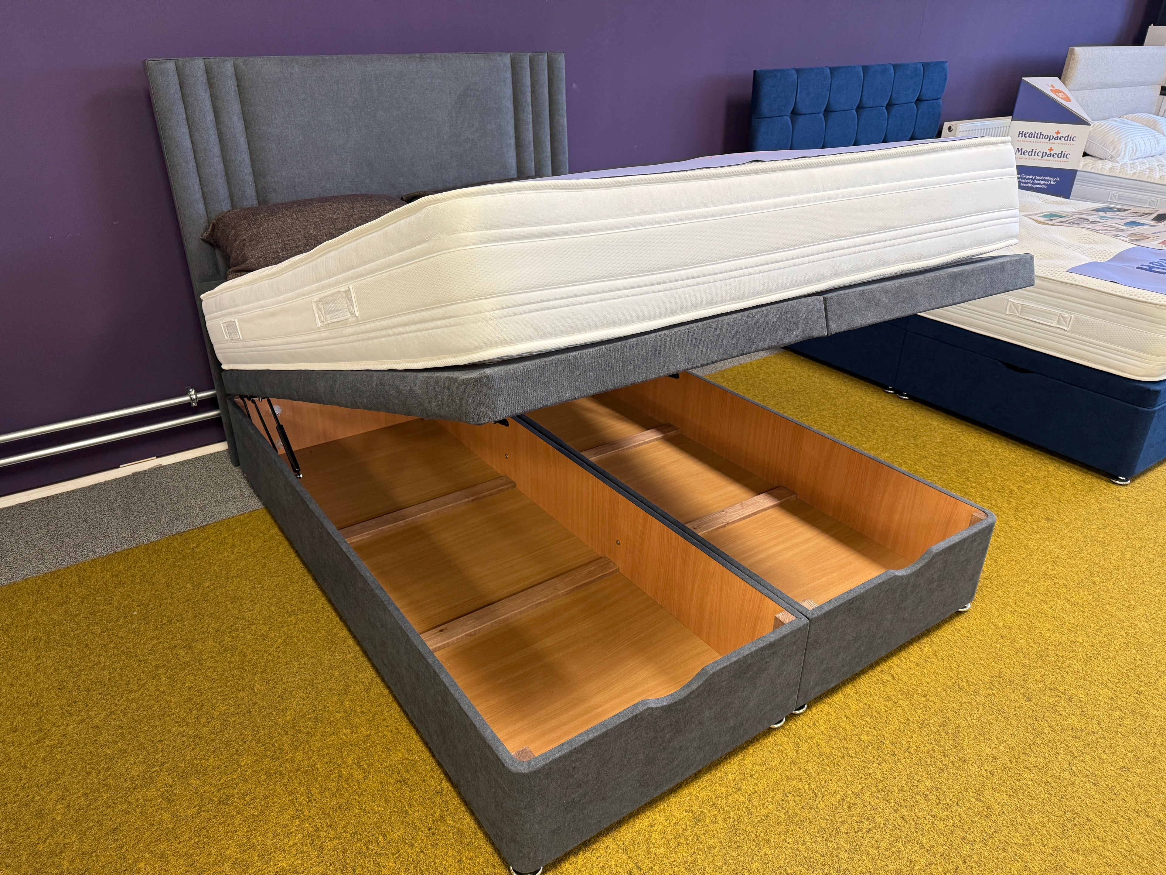 Titan Ottoman Front Opening Divan Set & 24" HB Package Deal