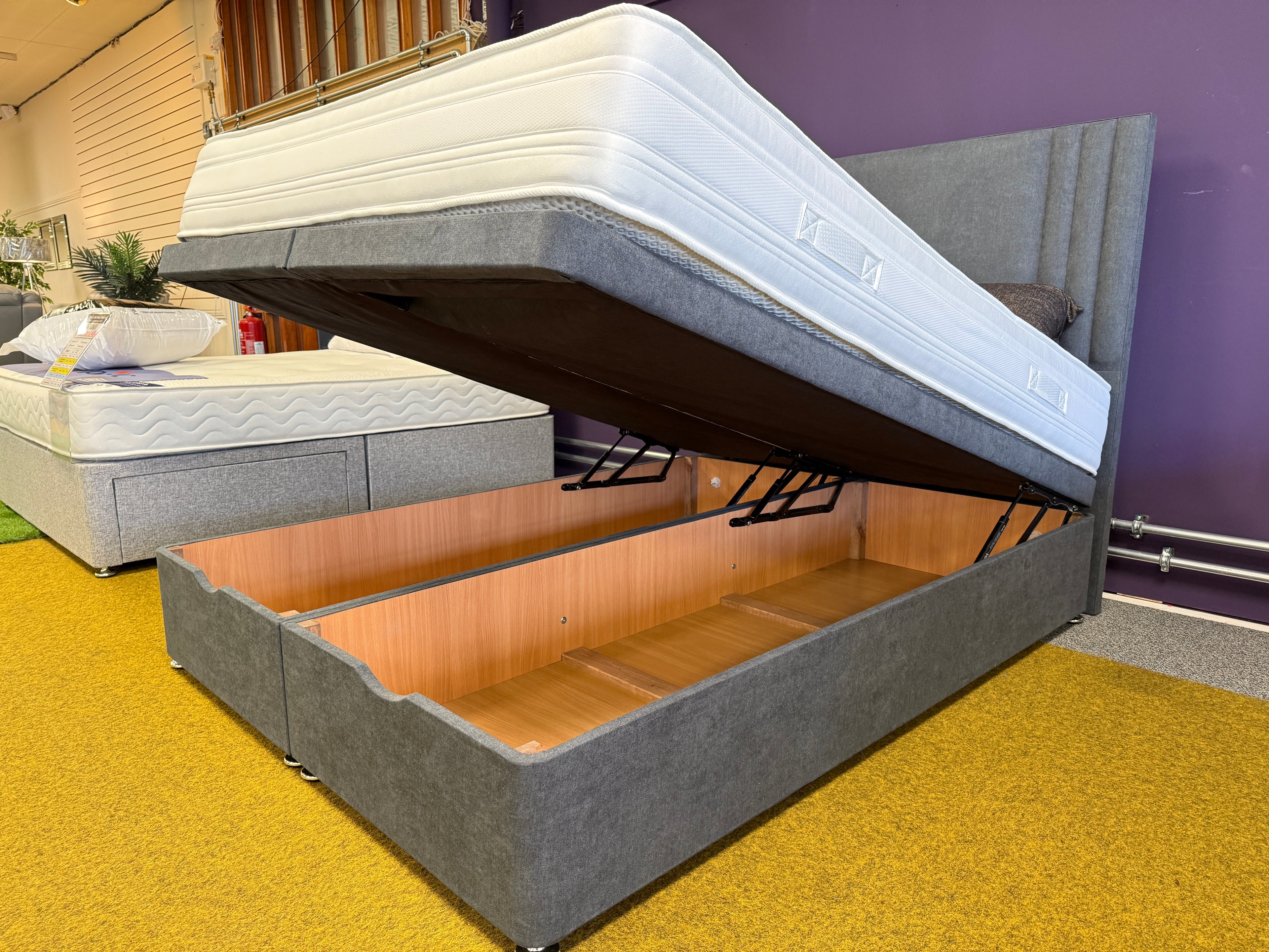 Titan Ottoman Front Opening Divan Set & 24" HB Package Deal