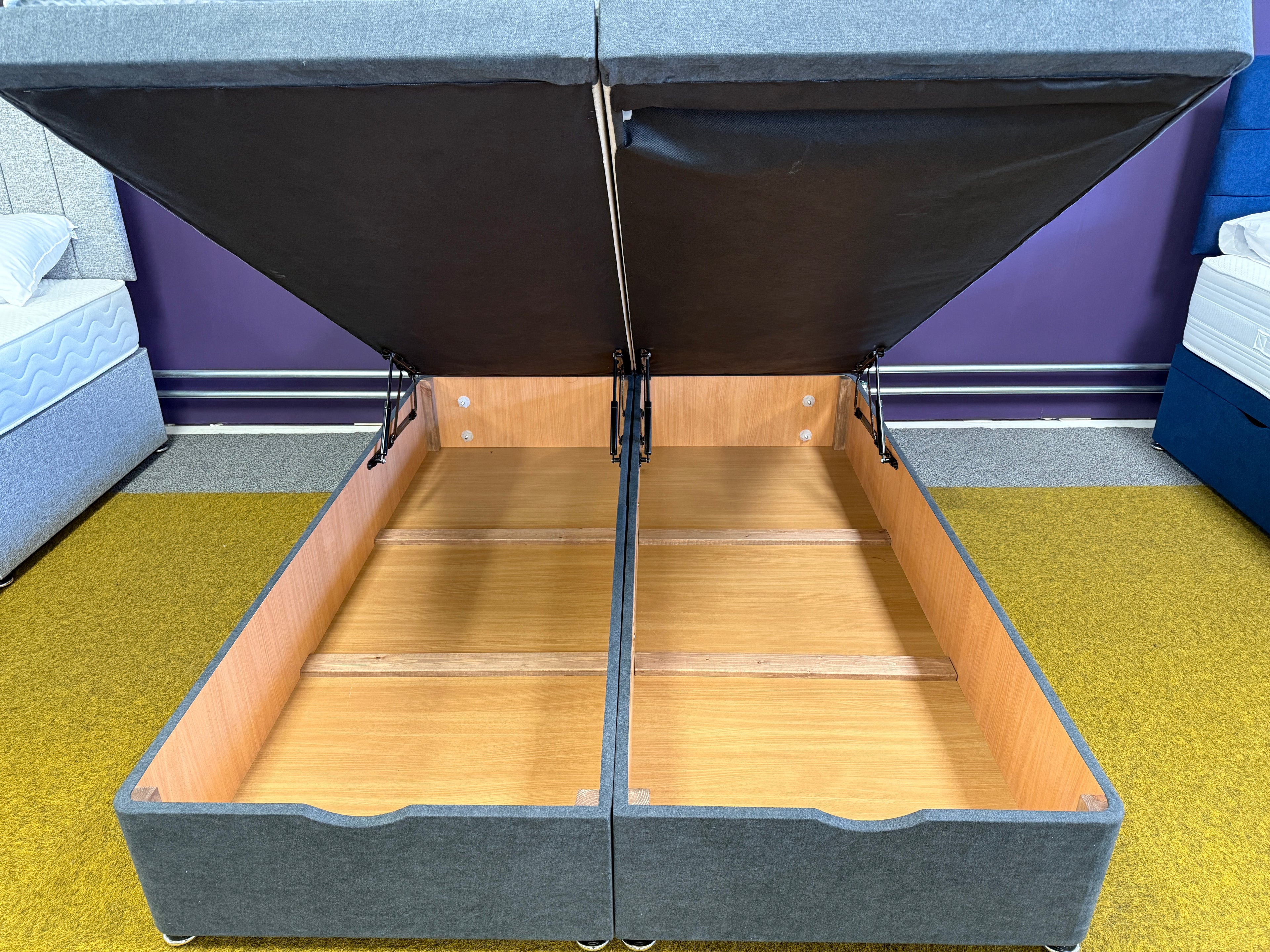 Titan Ottoman Front Opening Divan Set & 24" HB Package Deal