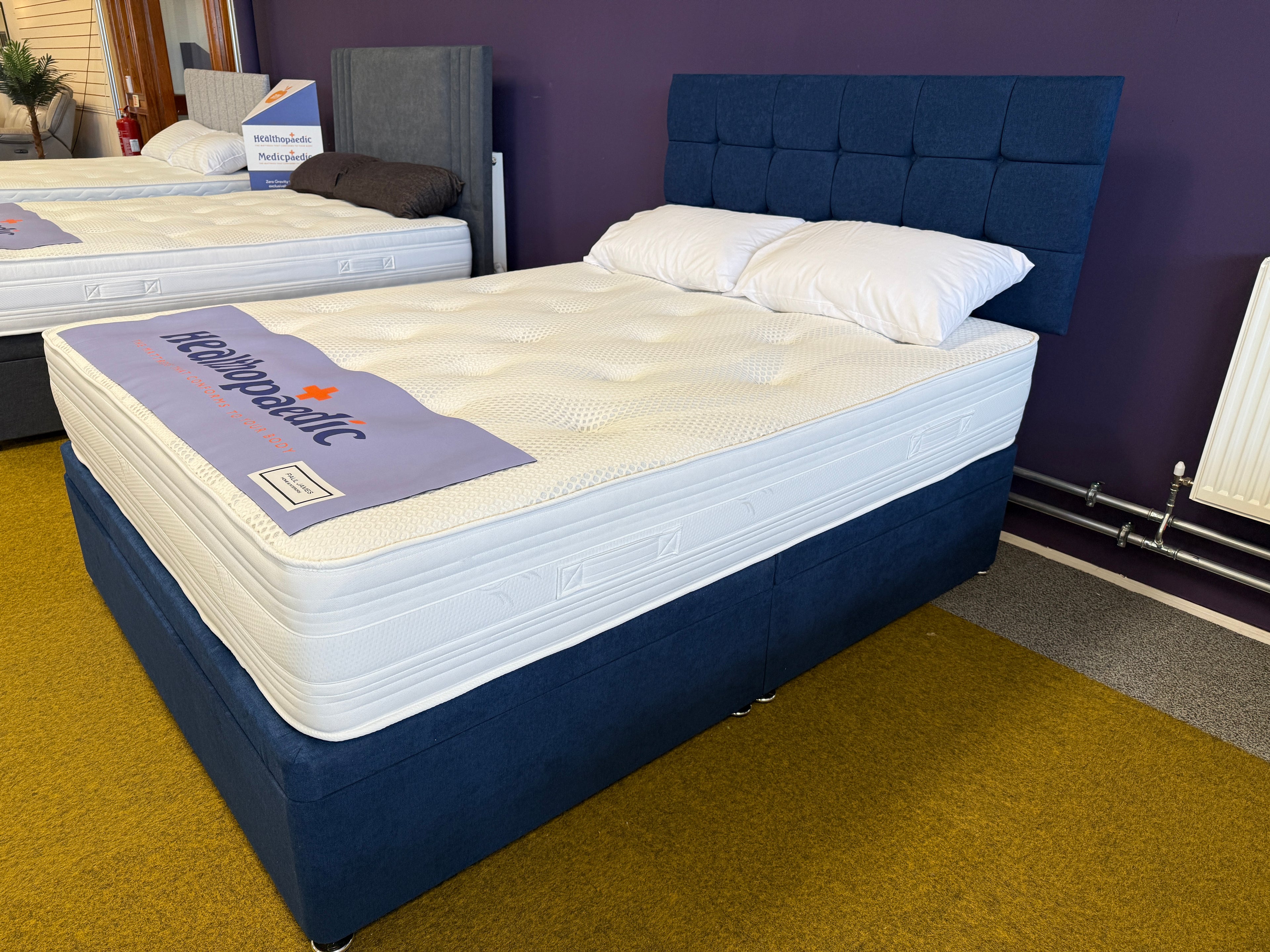 Clyde Ottoman Front Opening Divan Set & 24" Headboard Package Deal