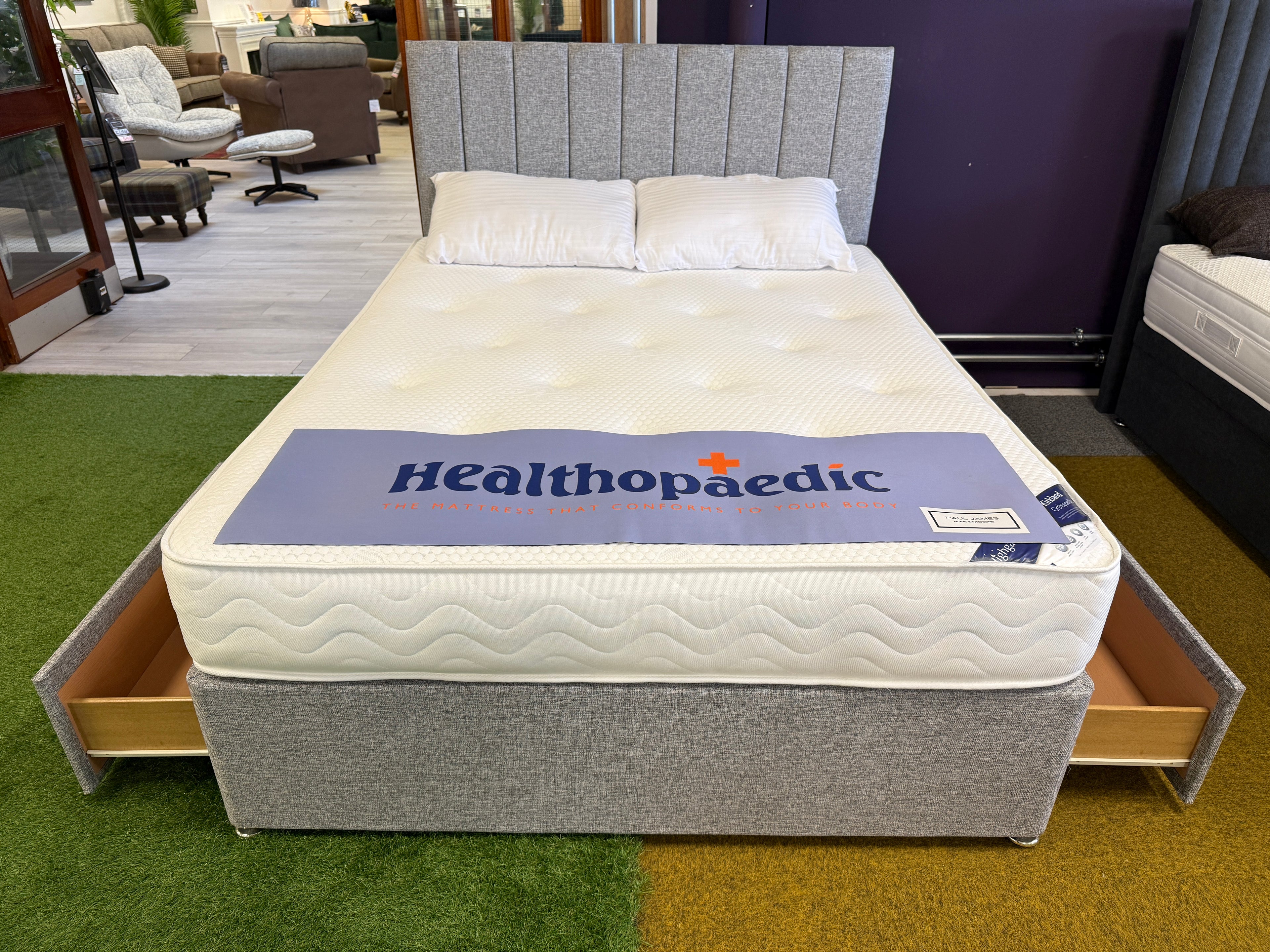 Kirkland 2 Drawer Divan Set & 24" Headboard Package Deal