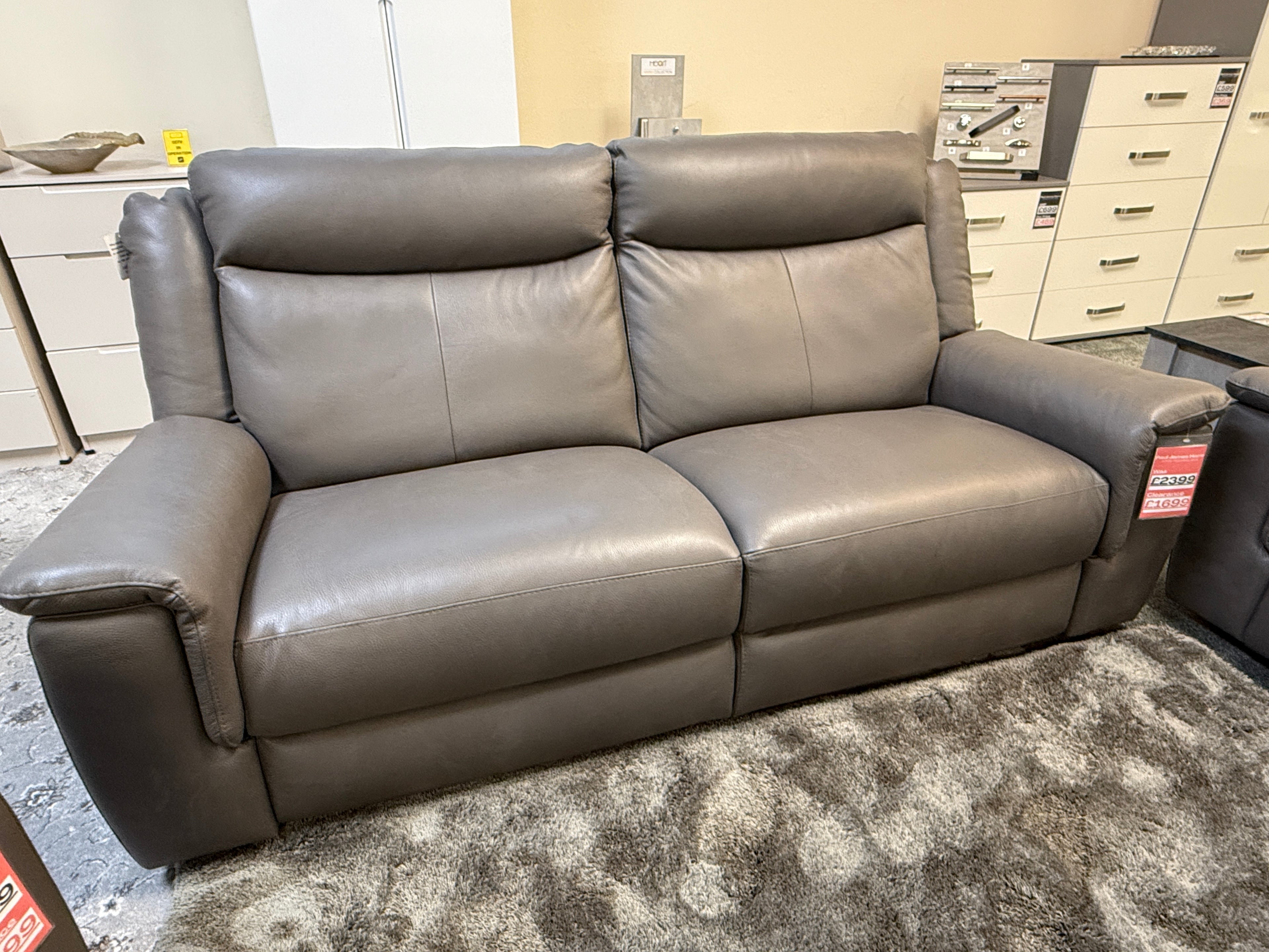 Pregio Italia 3 Seater Leather Sofa