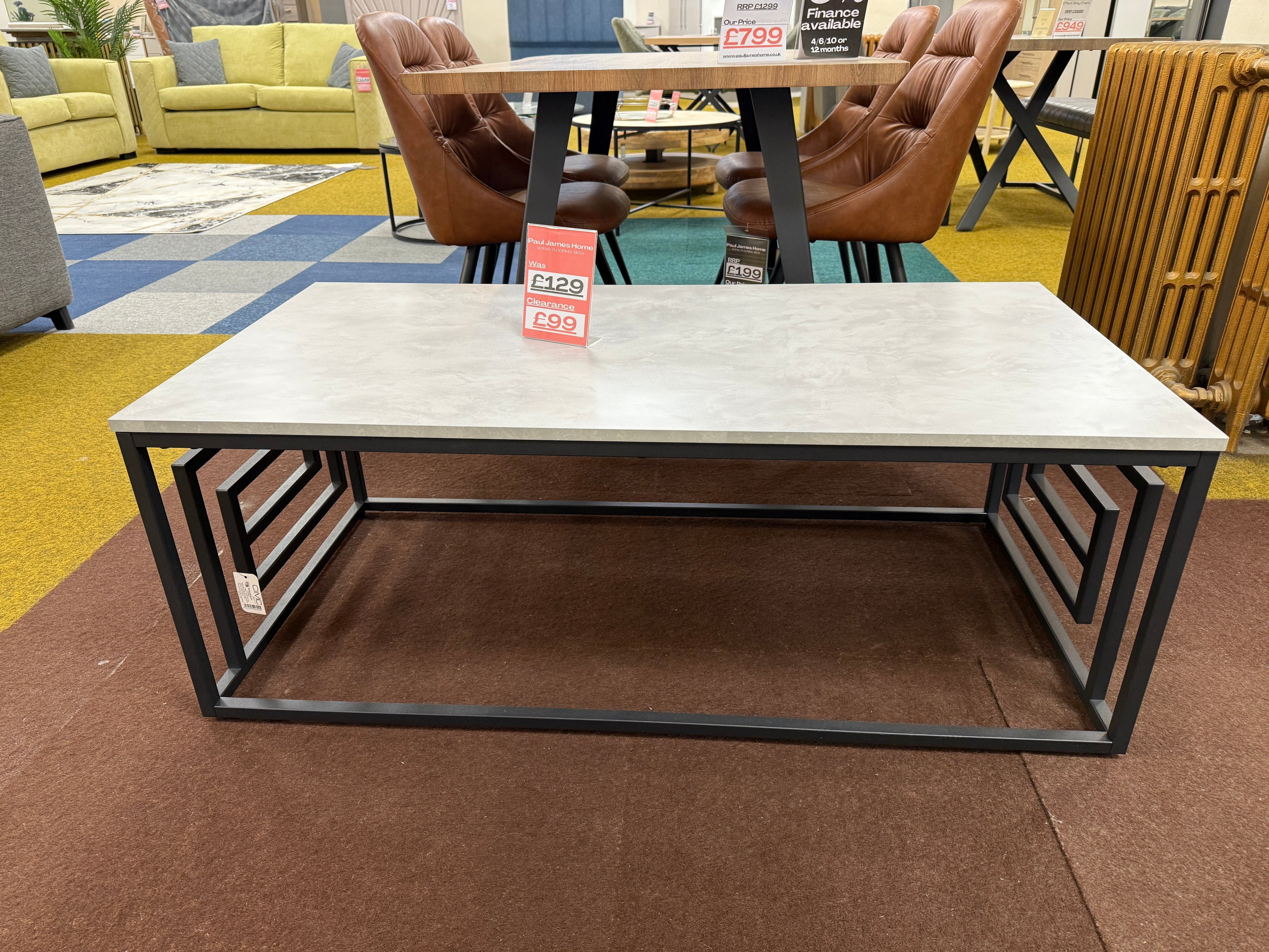 Coffee Table Grey Marble