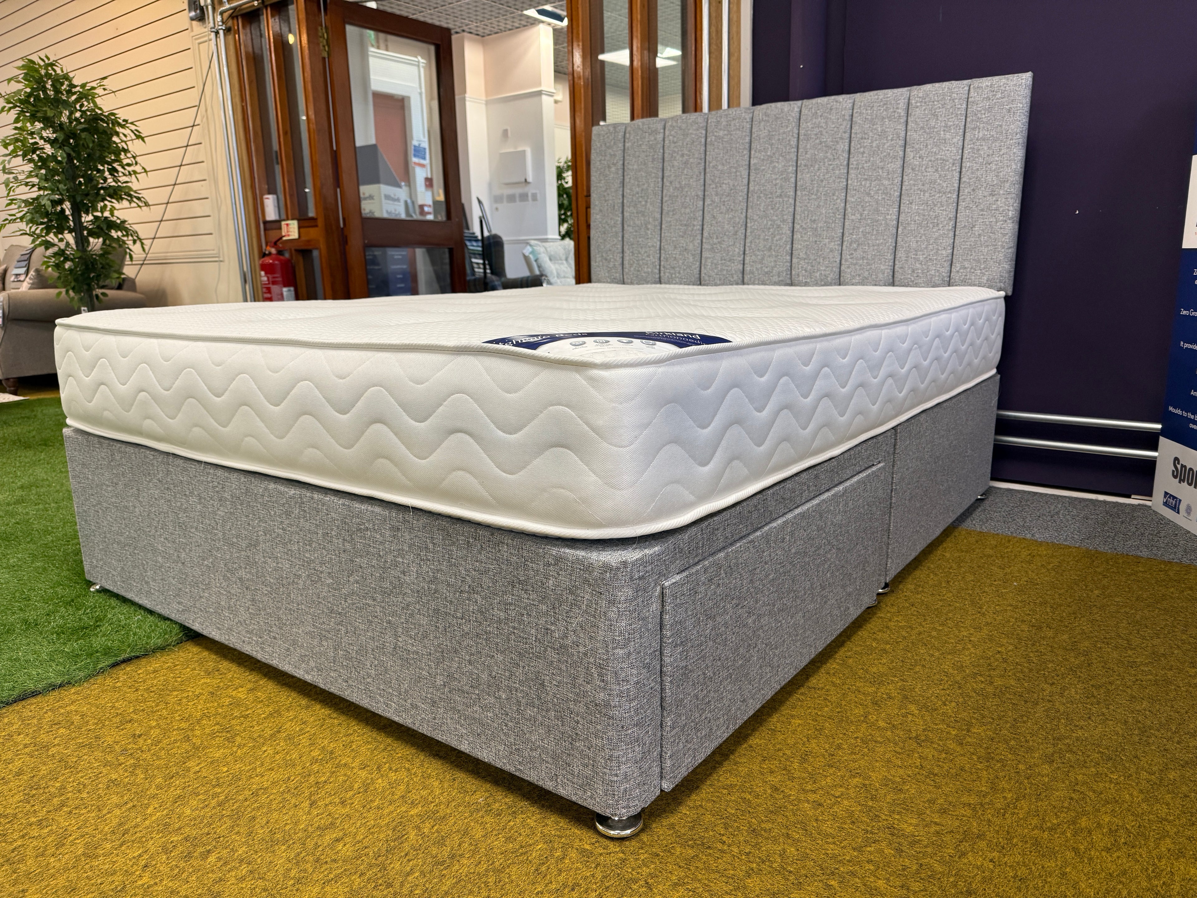 Kirkland Ottoman Storage Divan Set & 24" Headboard Package Deal