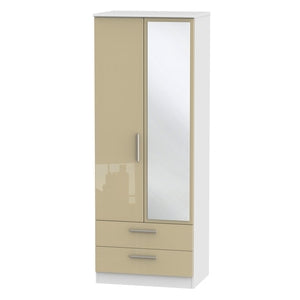2ft6in 2 Drawer Mirror Robe