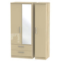 Triple 2 Drawer Mirror Robe