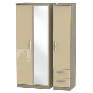 Triple Mirror + Drawer Robe