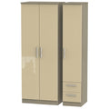 Tall Triple Plain + Drawer Robe