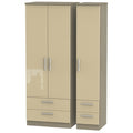 Tall Triple 2 Drawer + Drawer Robe
