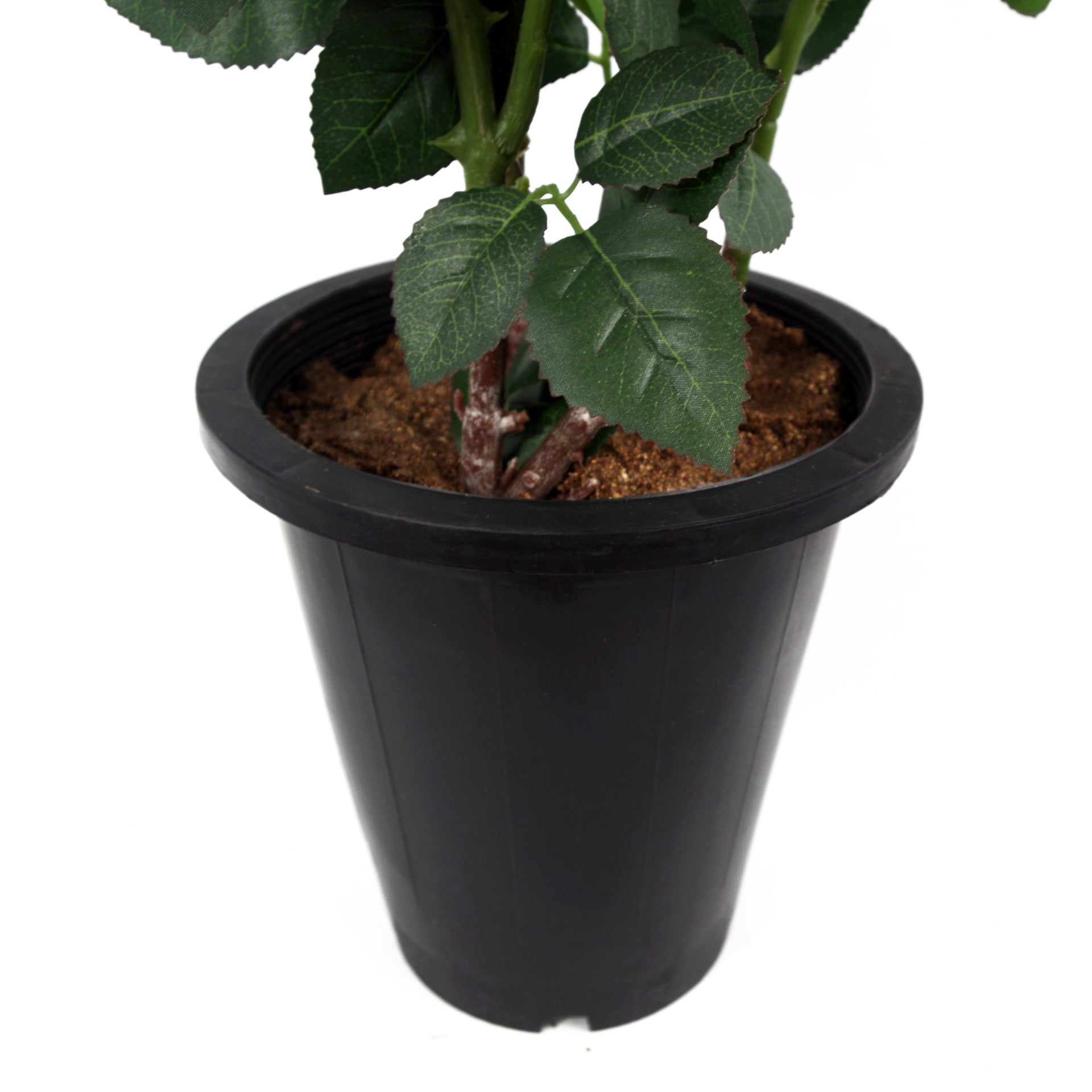 80cm Artificial Red Rose Plant - 180 Leaves