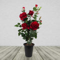 Artificial Red Rose Bush