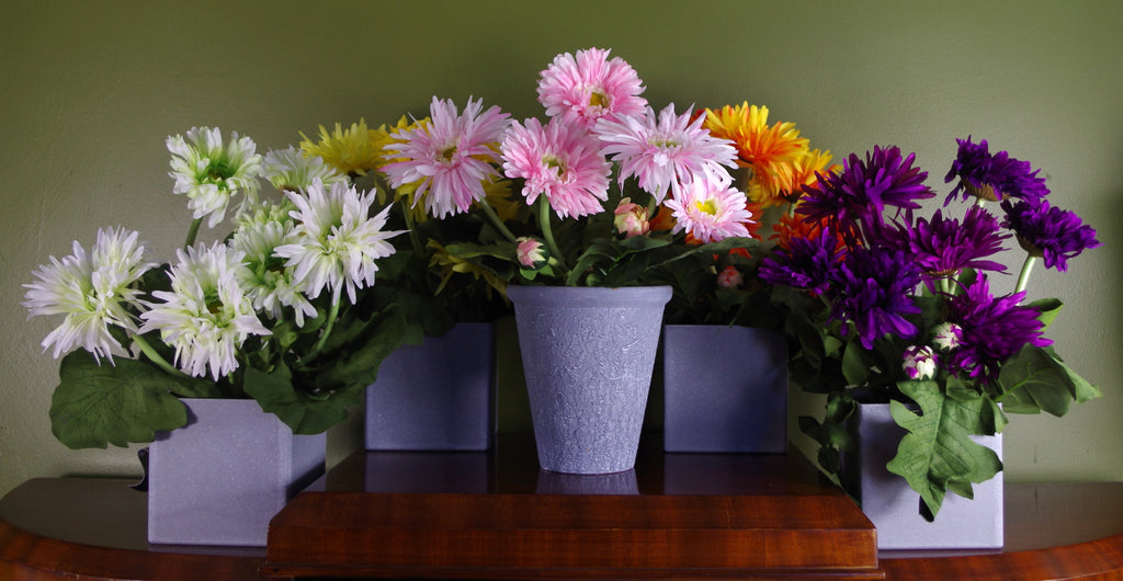 Artificial Potted Daisy Flowering Plant Orange