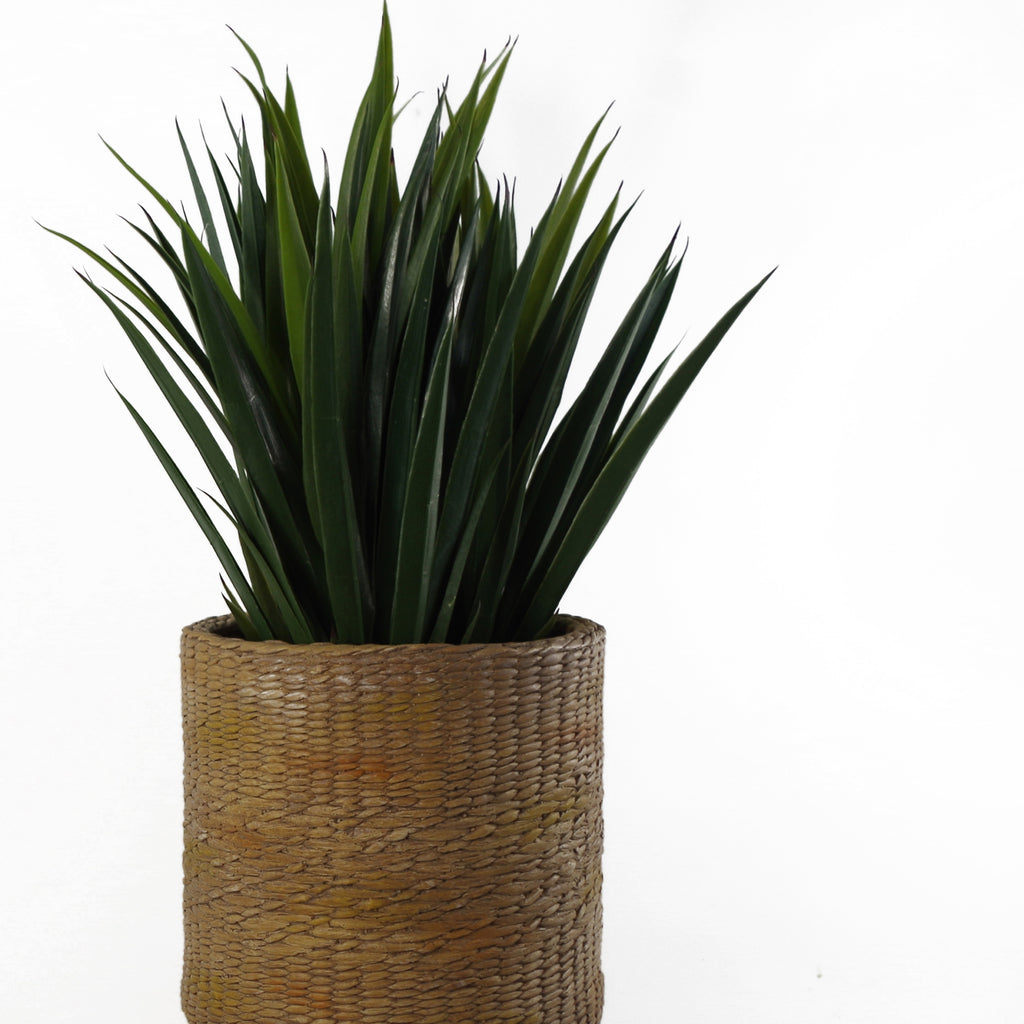 Rattan Effect Composite Planter with Stand