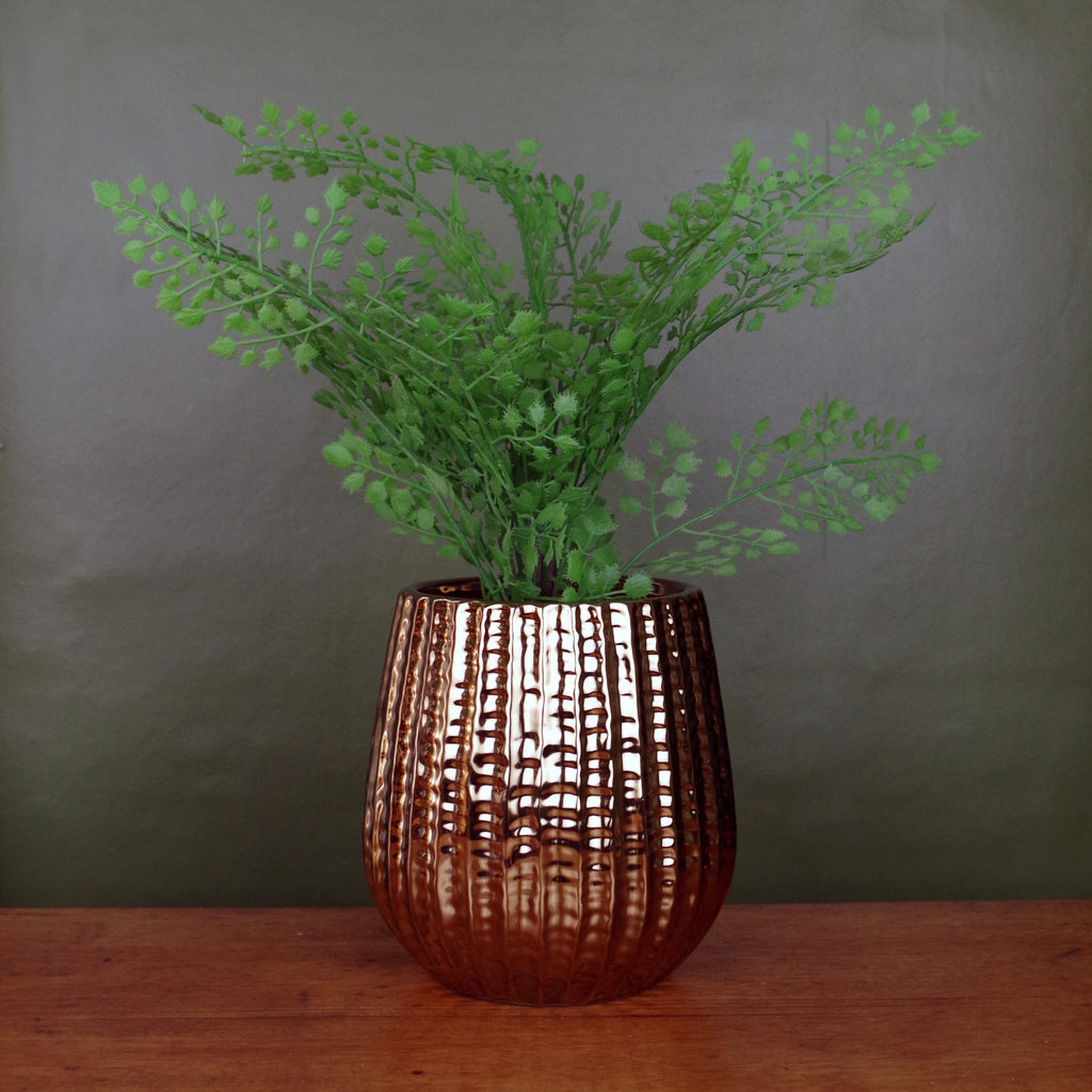 Gold Ceramic Planter Plant Pot
