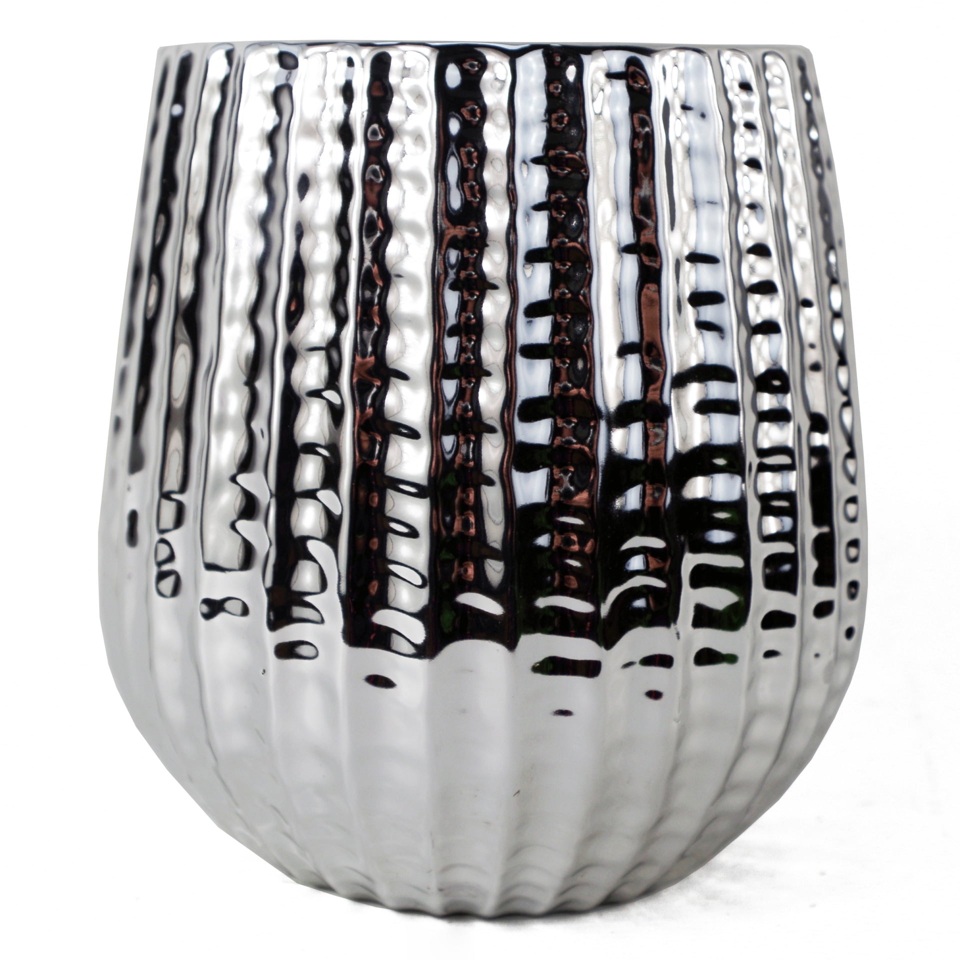 16cm Silver Ceramic Planter