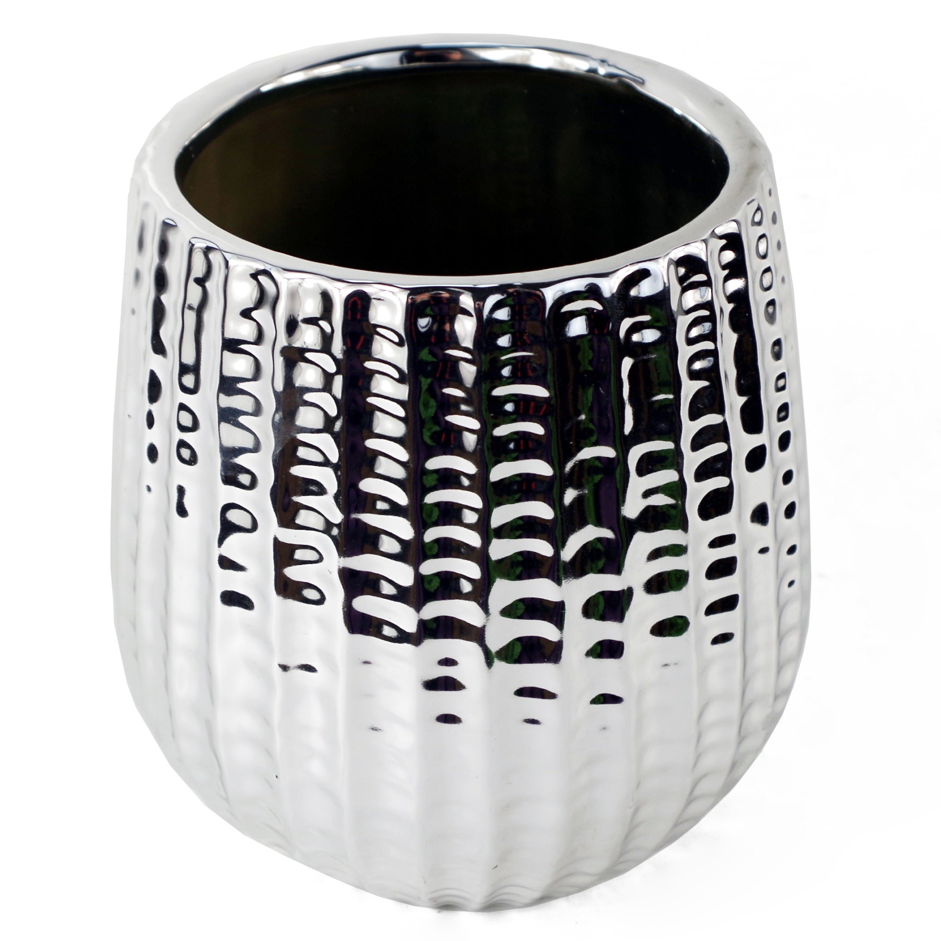 16cm Silver Ceramic Planter