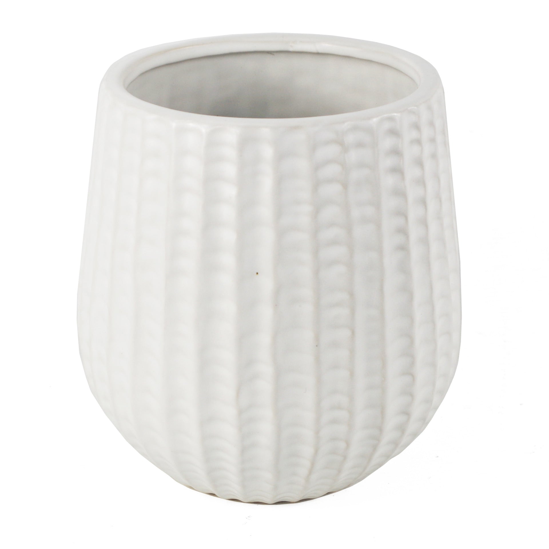 16cm White Ceramic Planter