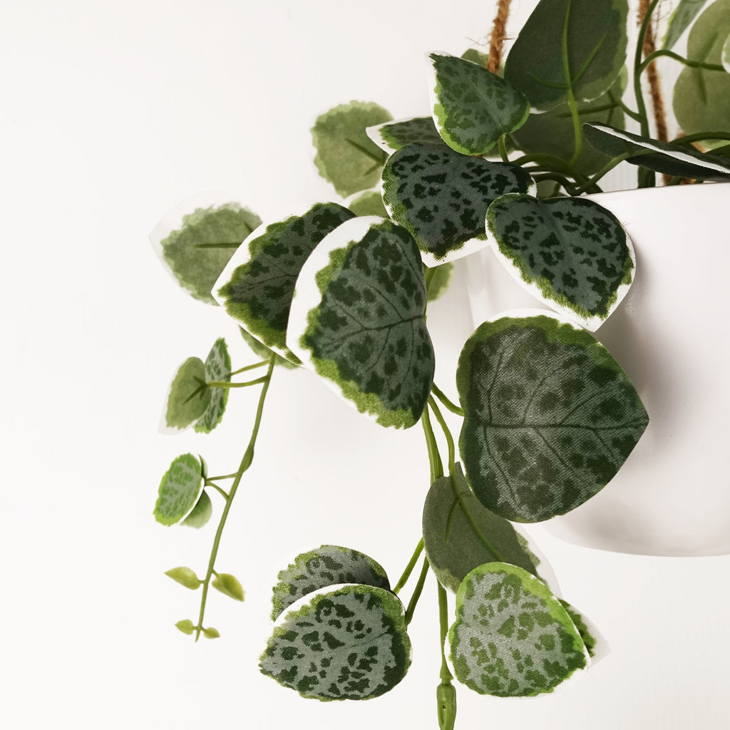 90cm Artificial Potted Hanging Trailing Green Plant - String of Hearts