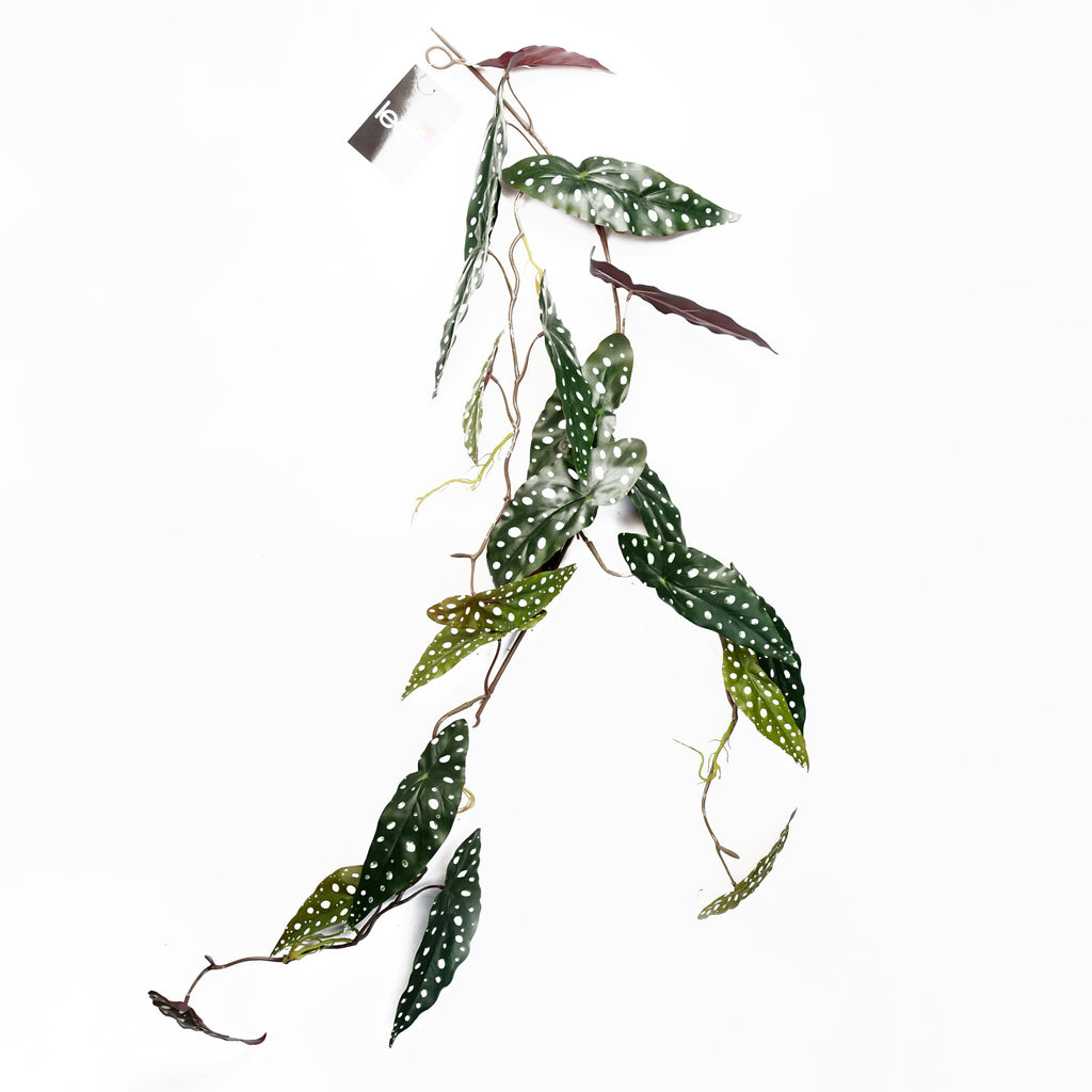 110cm Artificial Hanging Trailing Begonia Maculata Spotted Plant