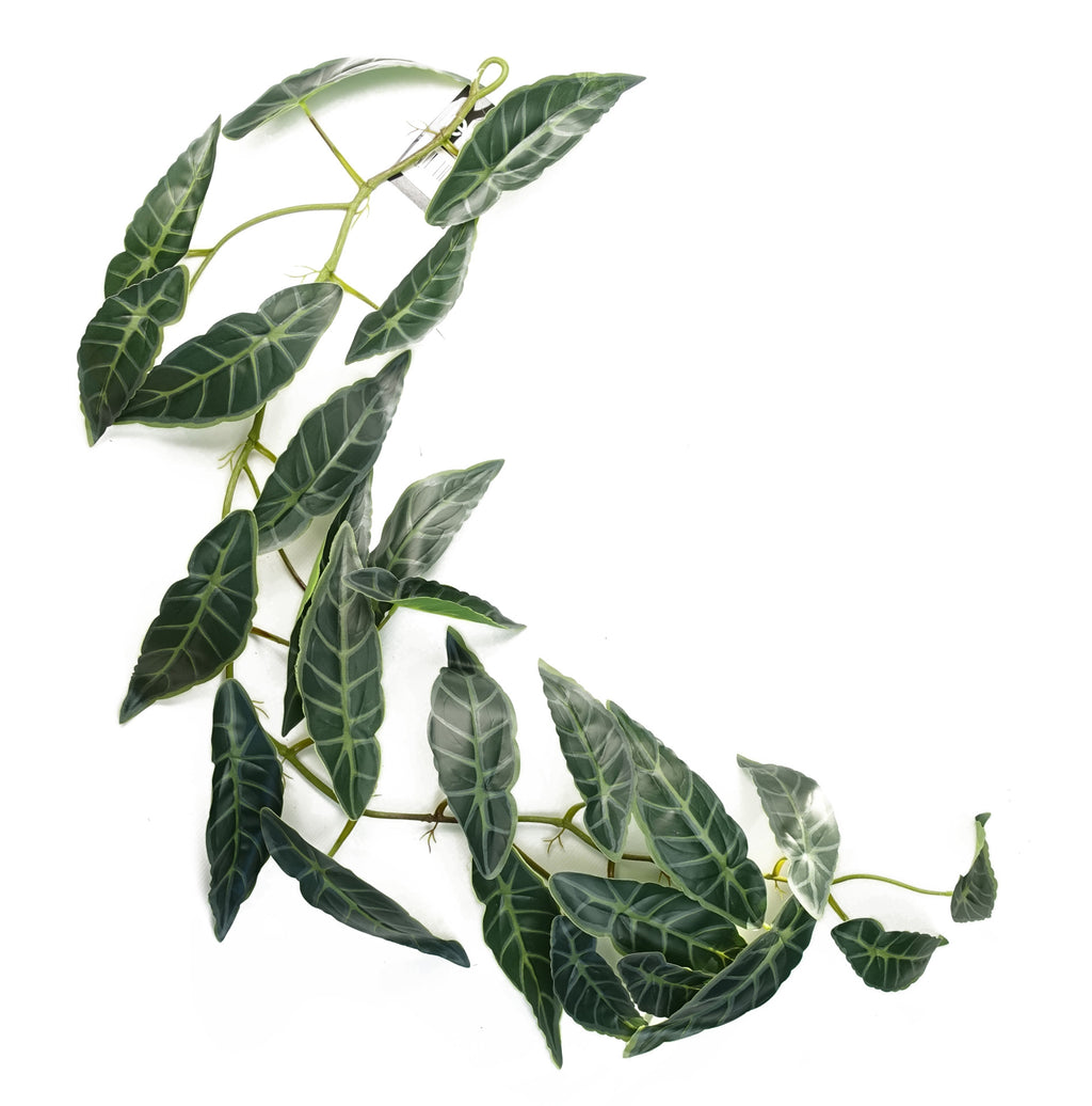 6 x 110cm Artificial Hanging Trailing Dark Green Leaf Plant