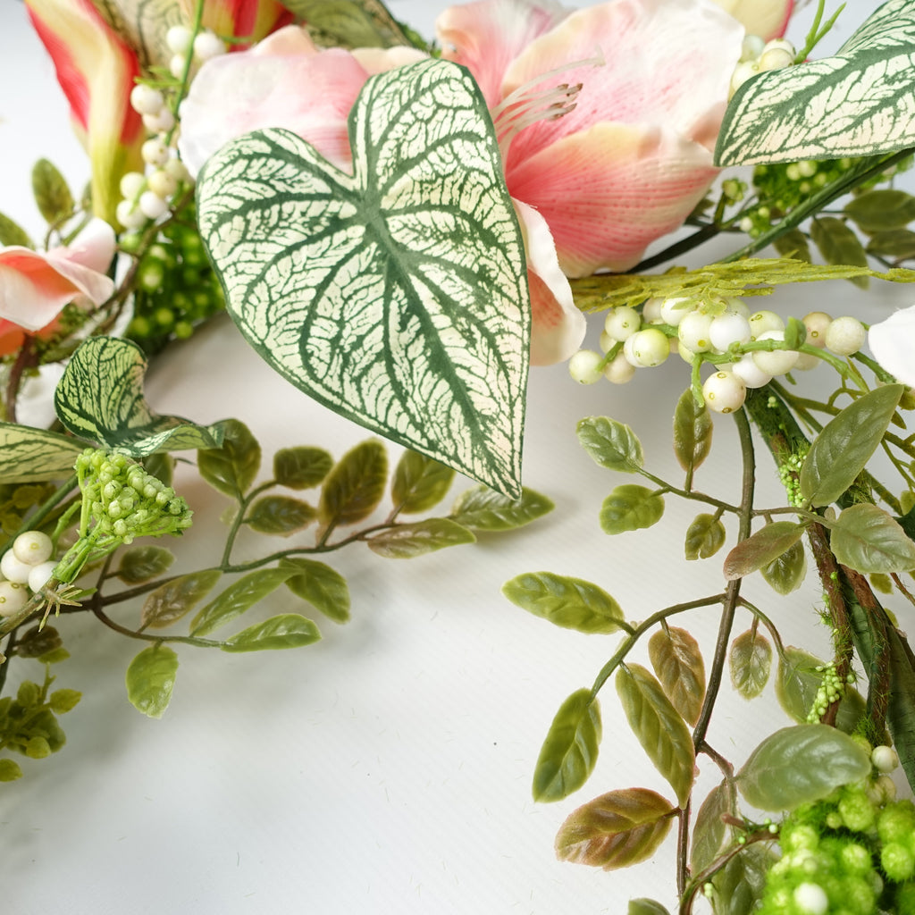 180cm Artificial Hanging Trailing Pink Lily Plant Garland
