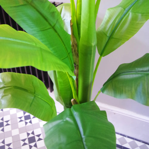 180cm Artificial Banana Tree Tropical Plant Copper Metal Planter