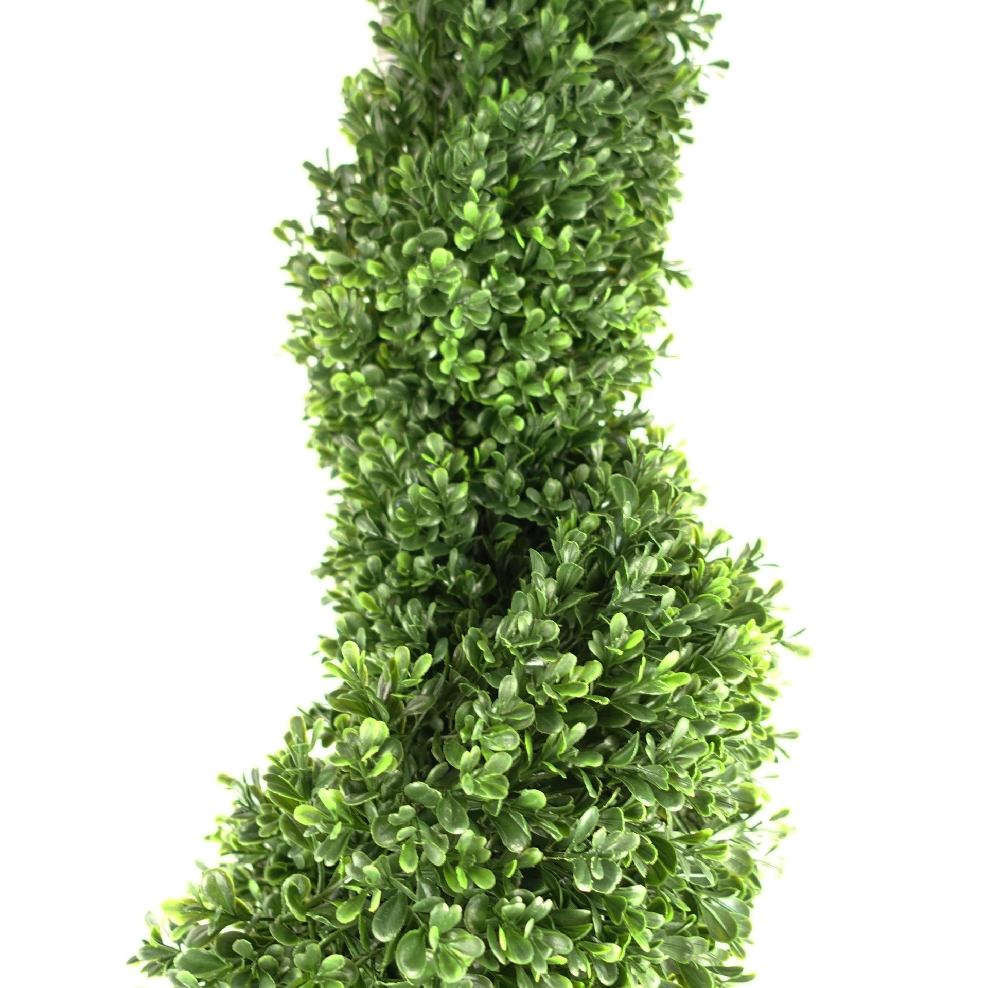 125cm Pair of UV Resistant Plastic New Boxwood Spiral Trees - 920 leaves