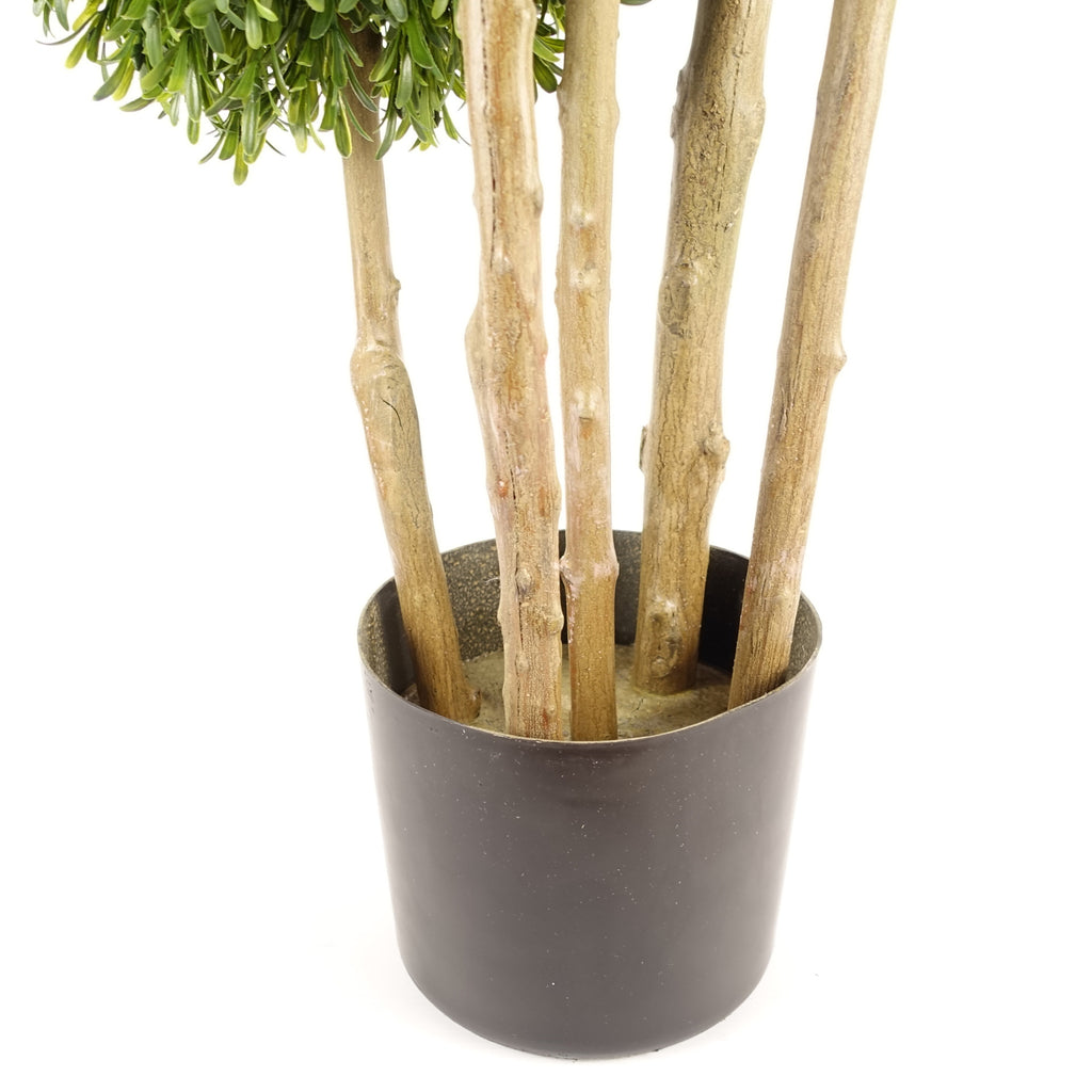 120cm UV Resistant Balls Topiary - 480 Leaves - Natural Trunk