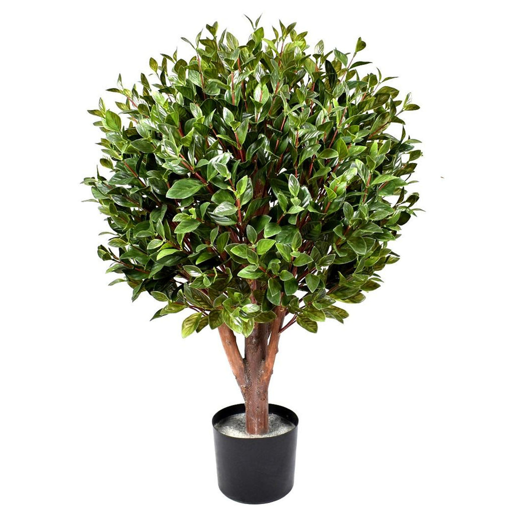 90cm UV Resistant Gloxinia Single Ball Topiary with 1608 Leaves and Natural Trunk