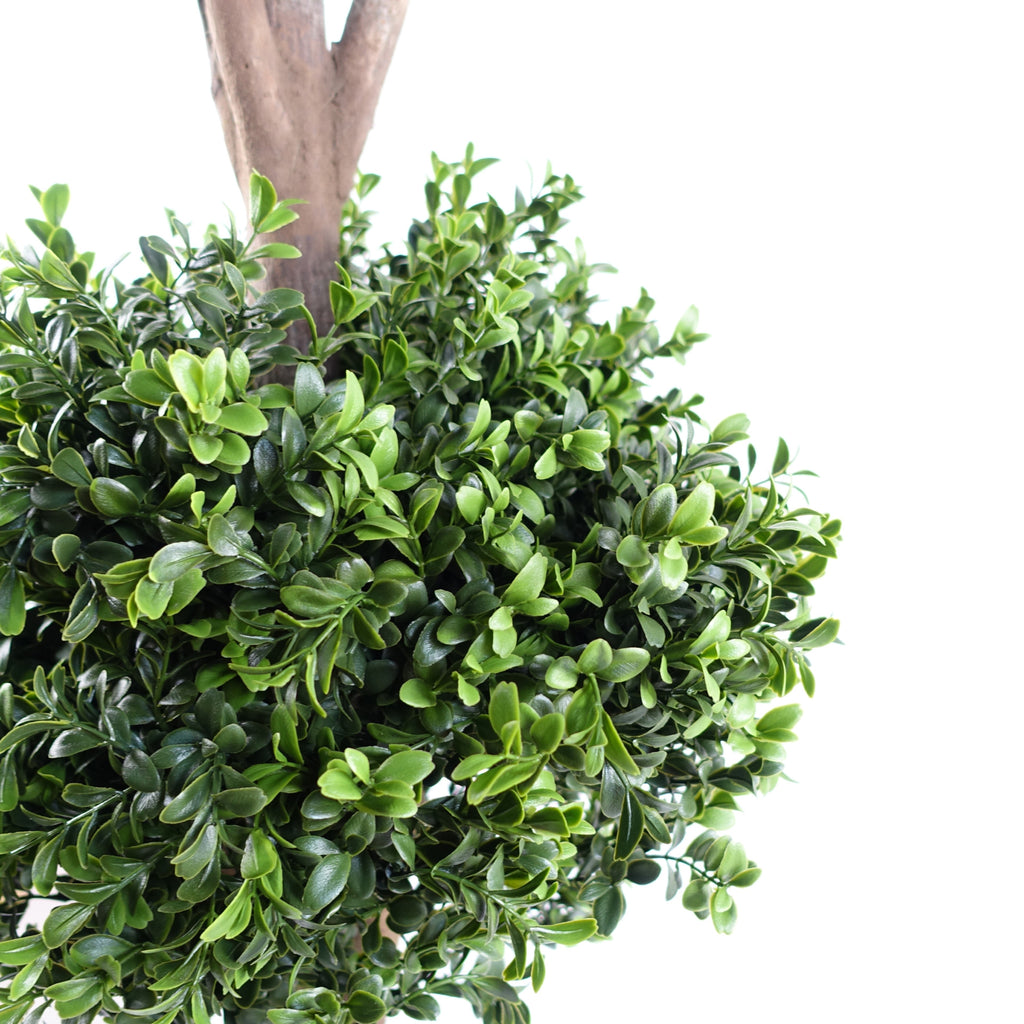 120cm Pair of Buxus Triple Ball Artificial Tree UV Resistant Outdoor Topiary
