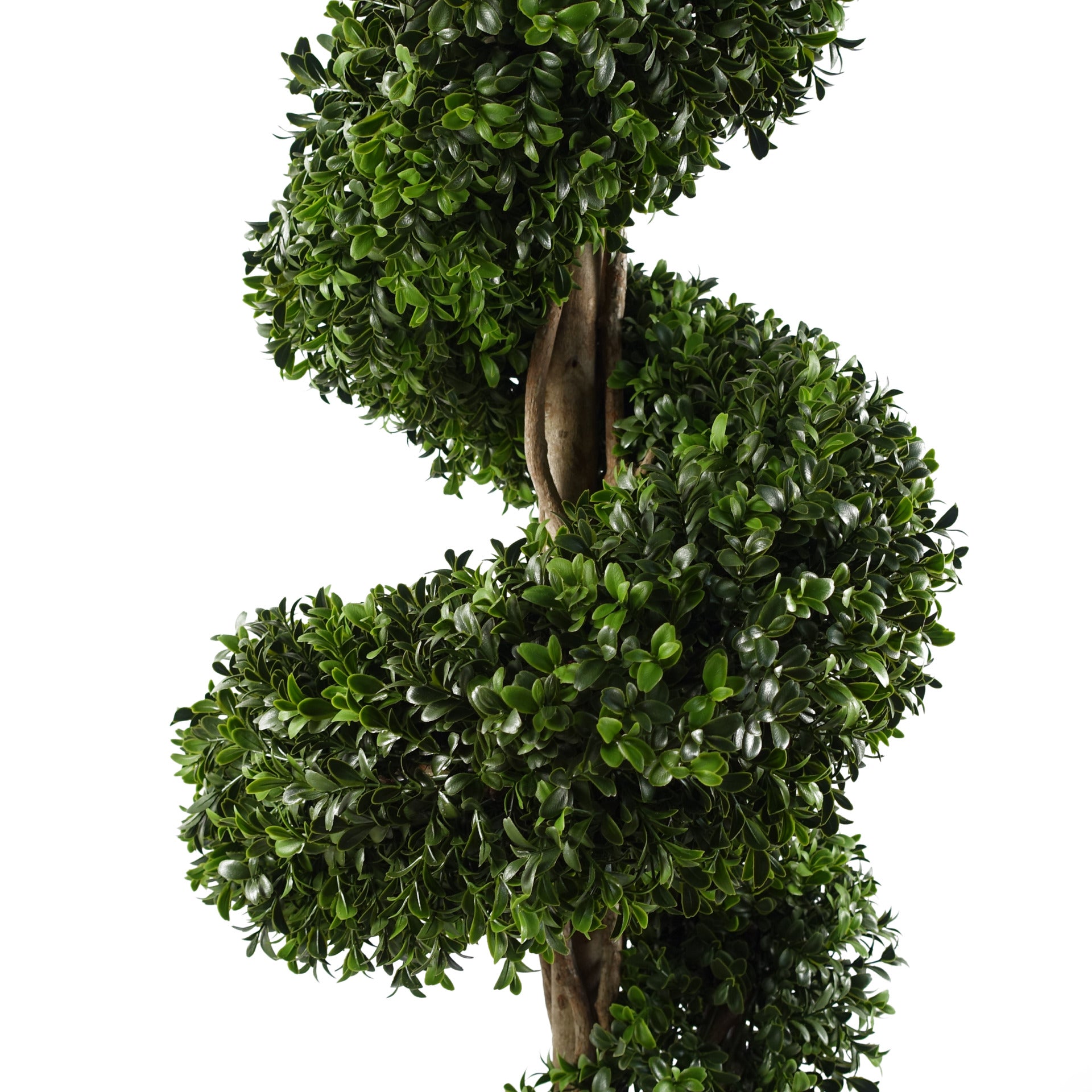 120cm Pair of Spiral Buxus Artificial Tree UV Resistant Outdoor Topiary