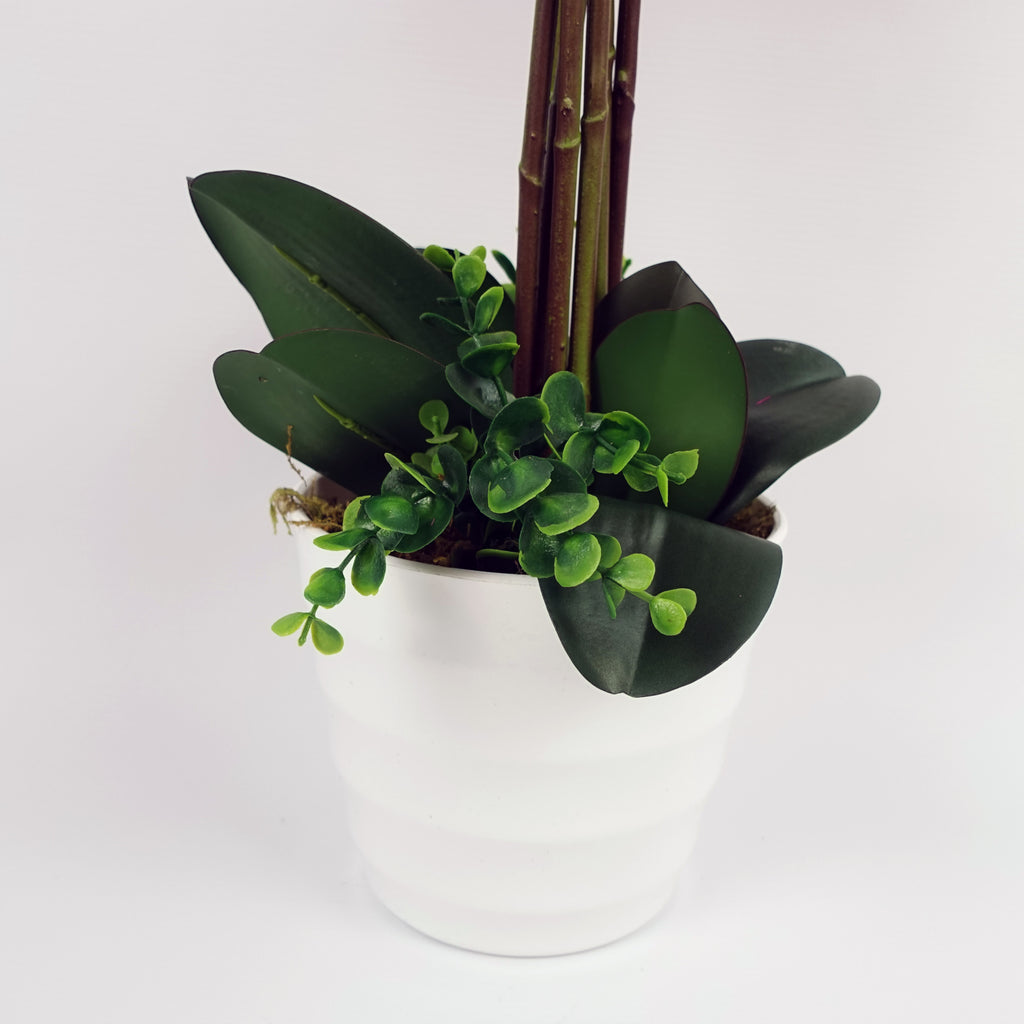 85cm Artificial Deluxe Bush Orchid - Dark Pink