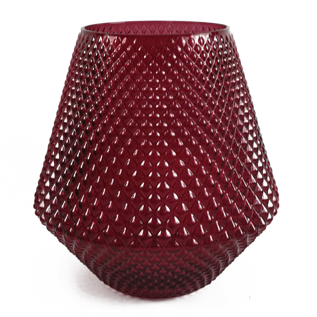 50cm Pretty Pink Dahlia Display Glass Vase