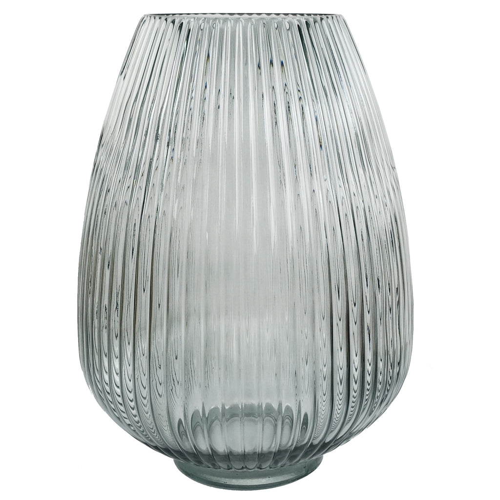 50cm Grey Glass Vase Artificial Chrysanthemums