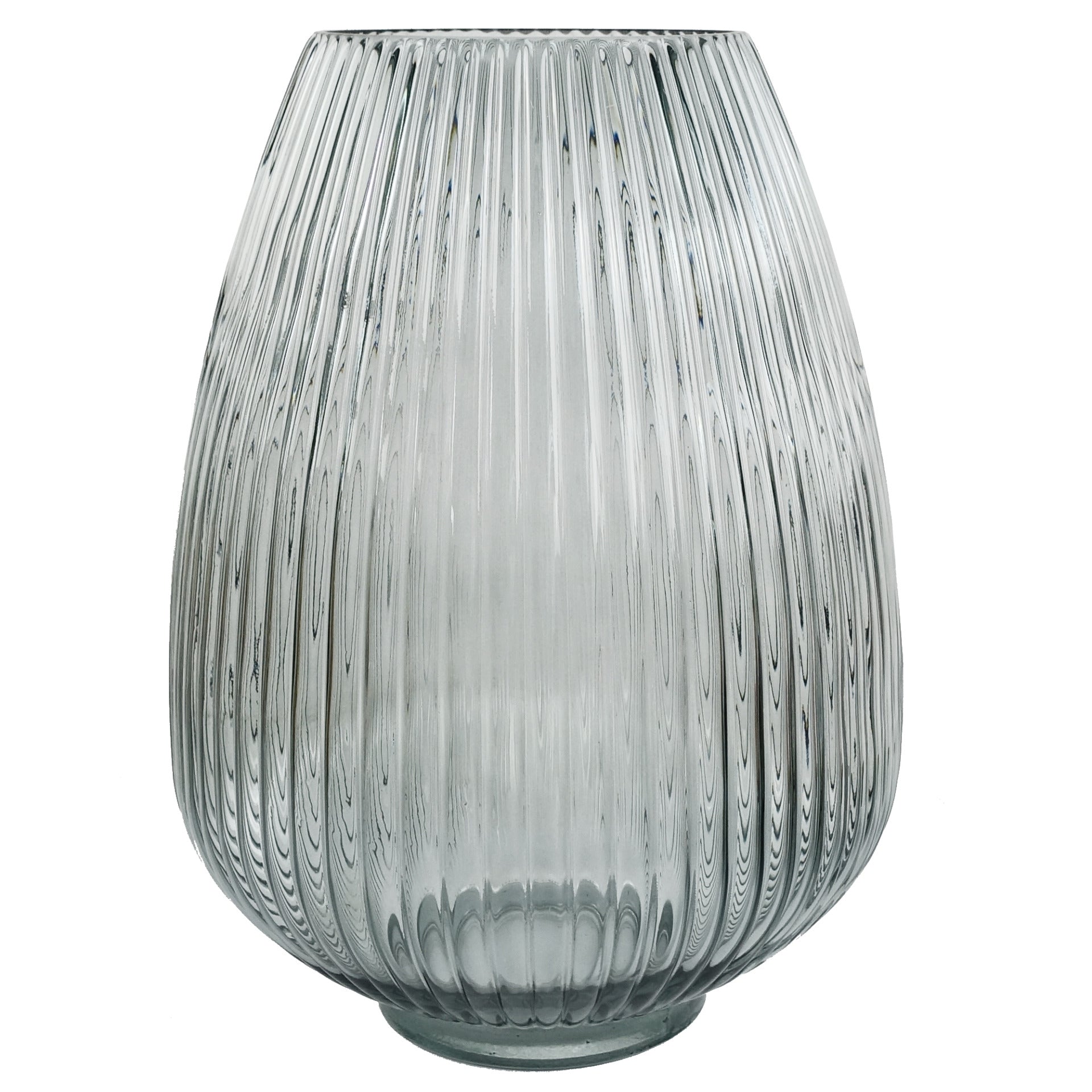 50cm Grey Glass Vase Artificial Chrysanthemums