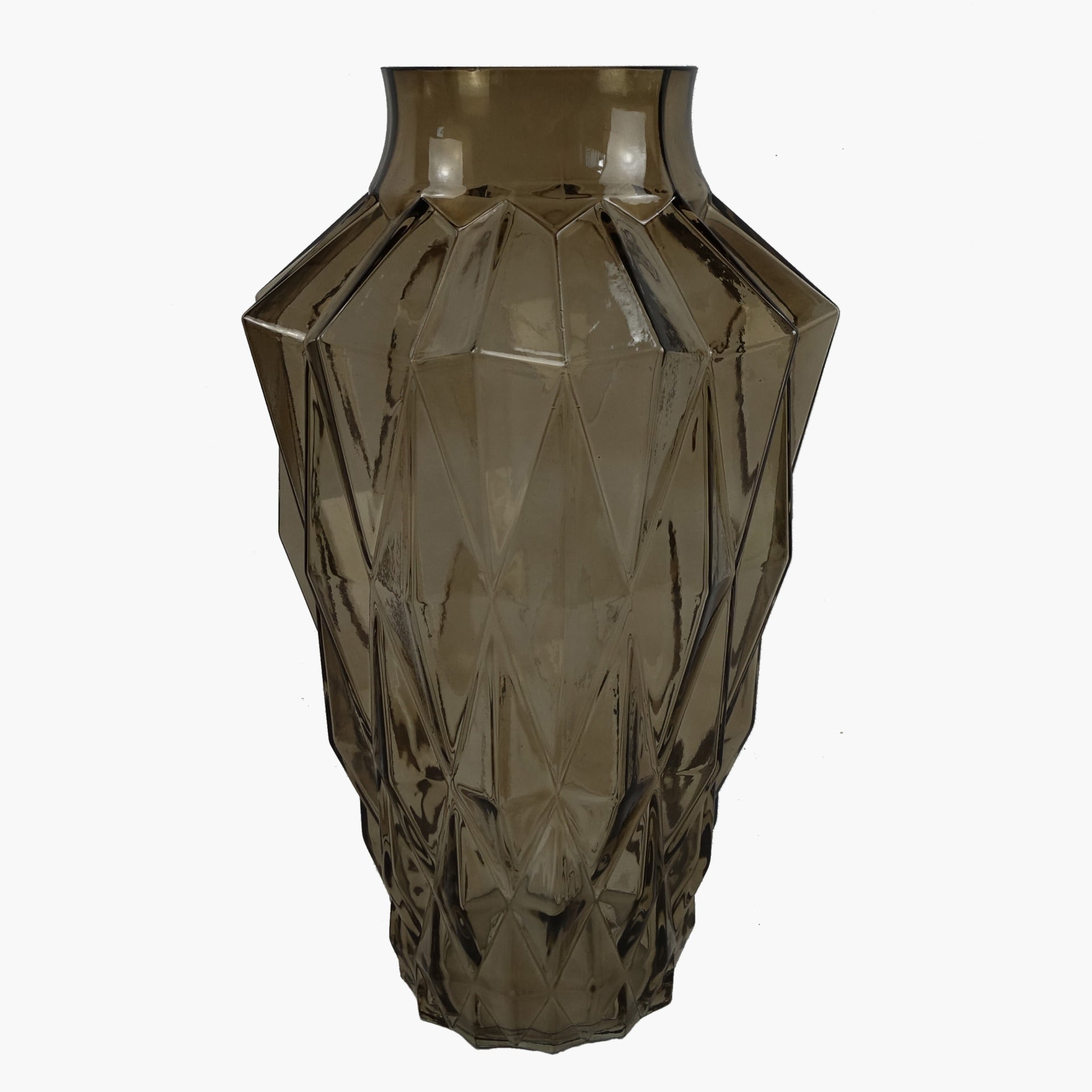 80cm White Artificial Carnation and Larkspur in Glass Vase