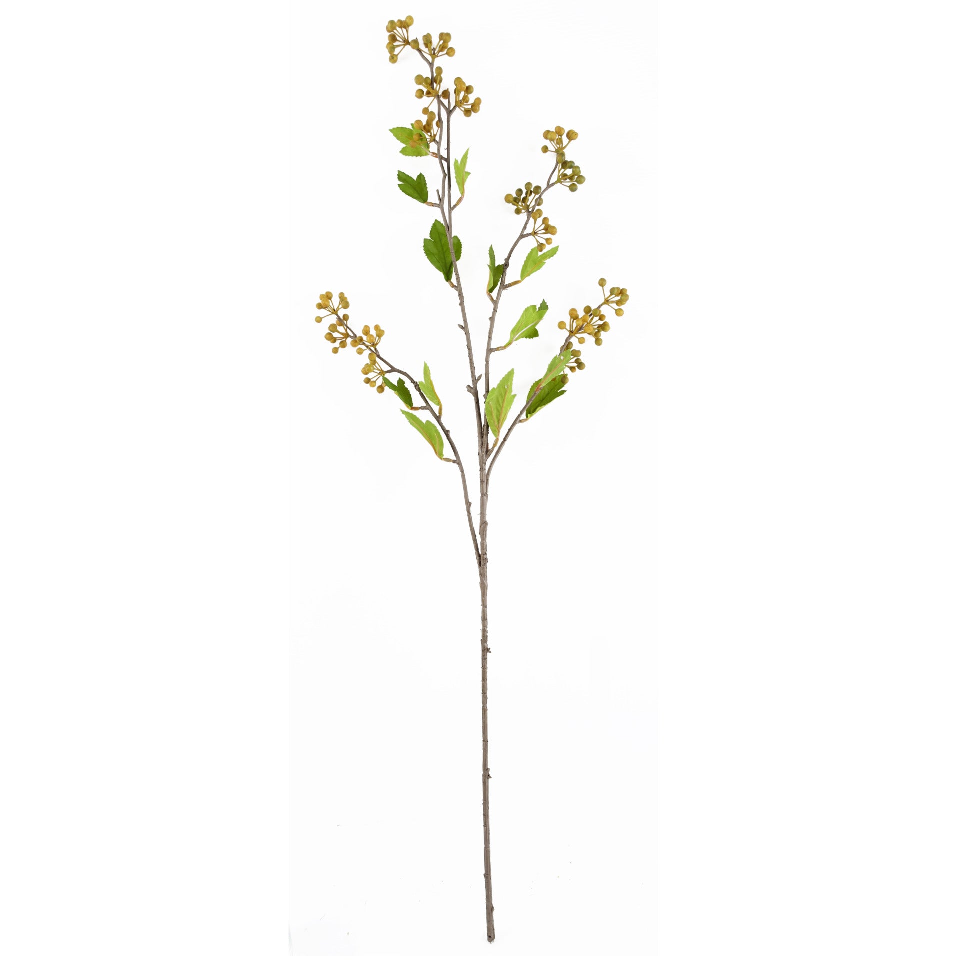 100cm Yellow Lily Black Eucalptus Glass Ball Vase