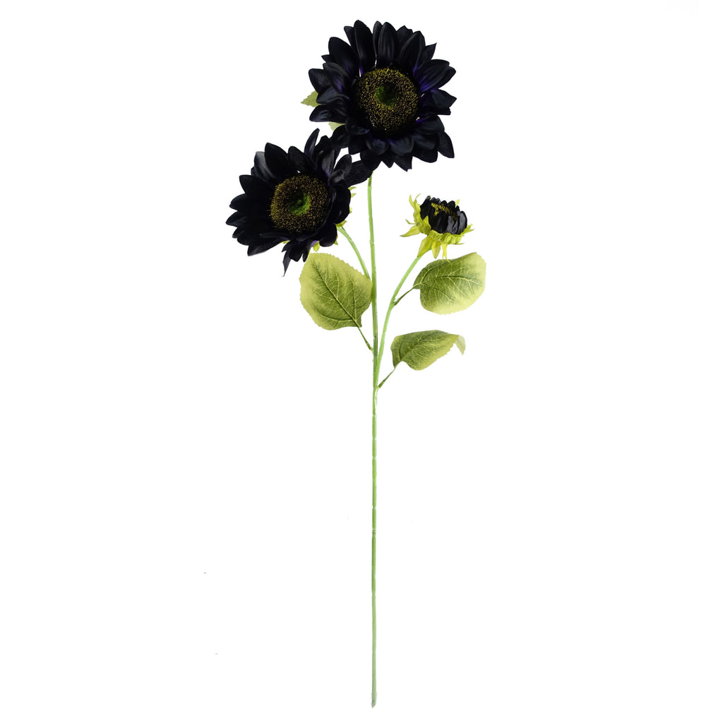 100cm Purple Artificial Sunflower Arrangement Glass Vase
