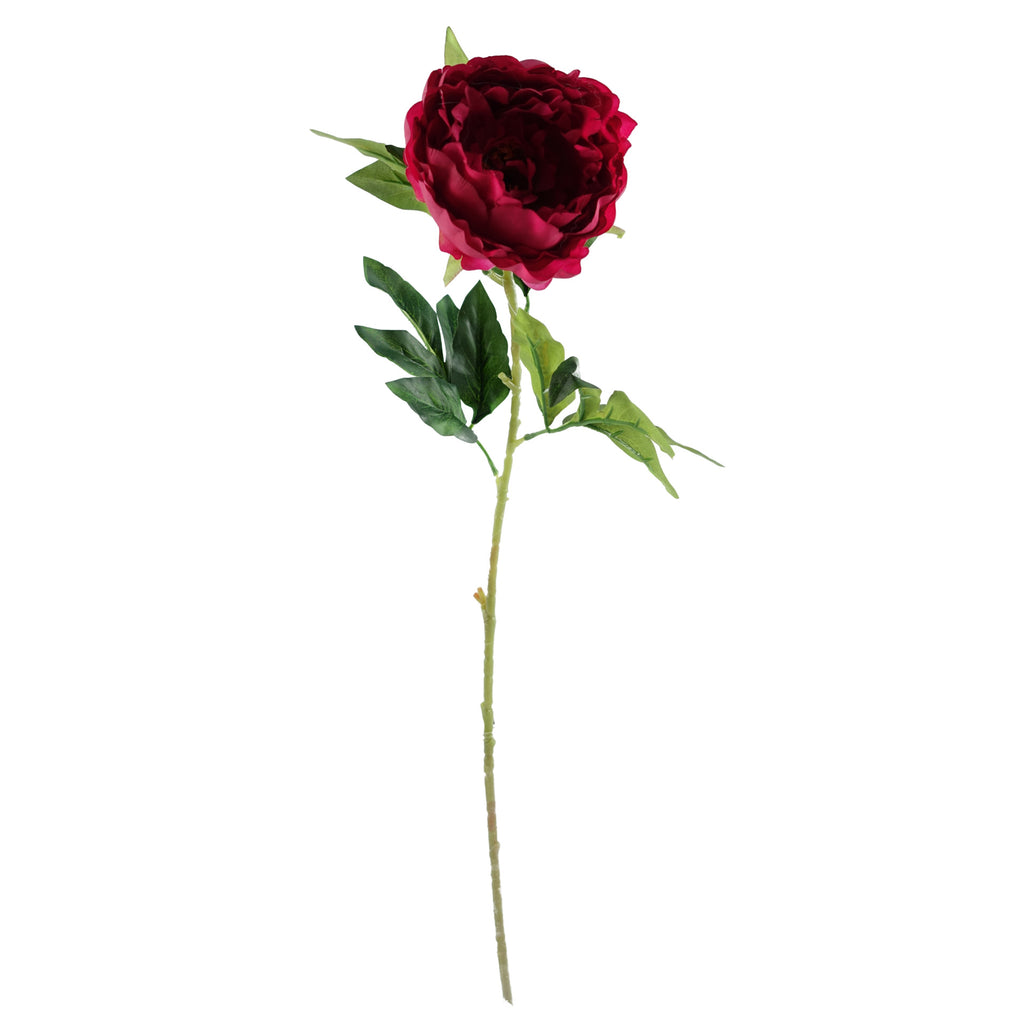 80cm Gold Palm and Peony Glass Vase