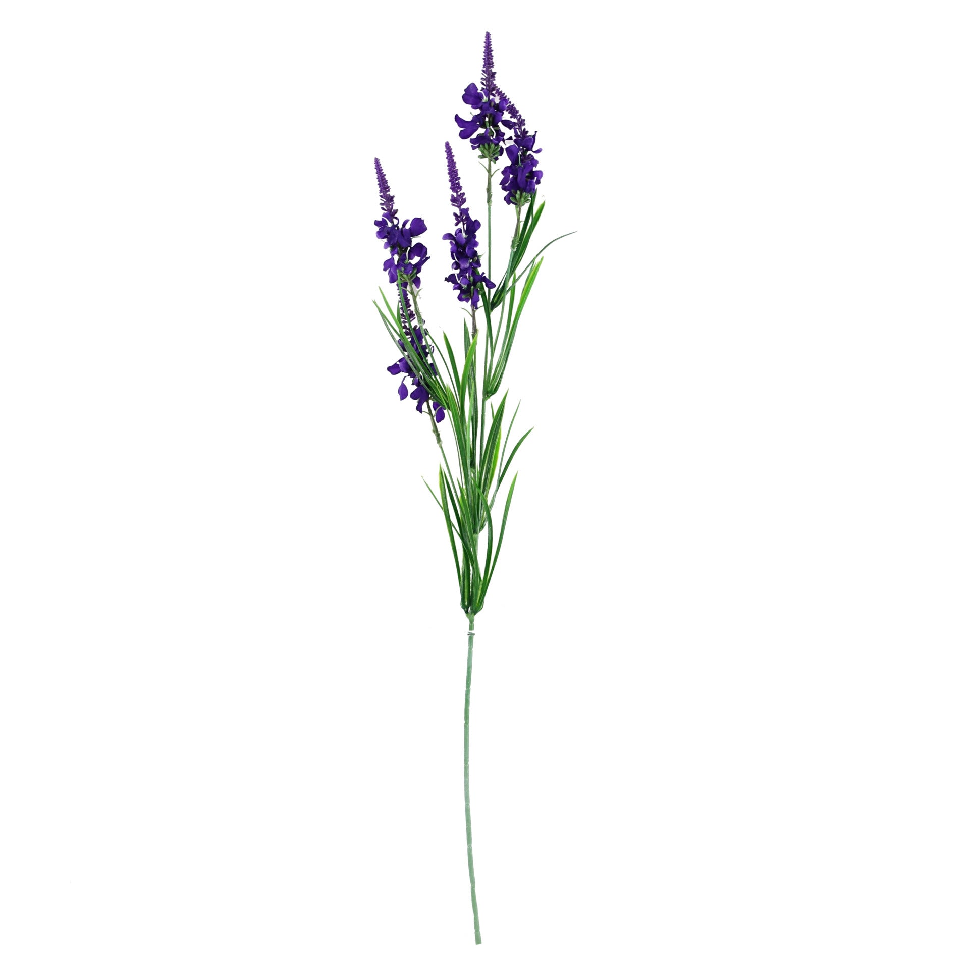 80cm Purple Larkspur and Berries Glass Vase