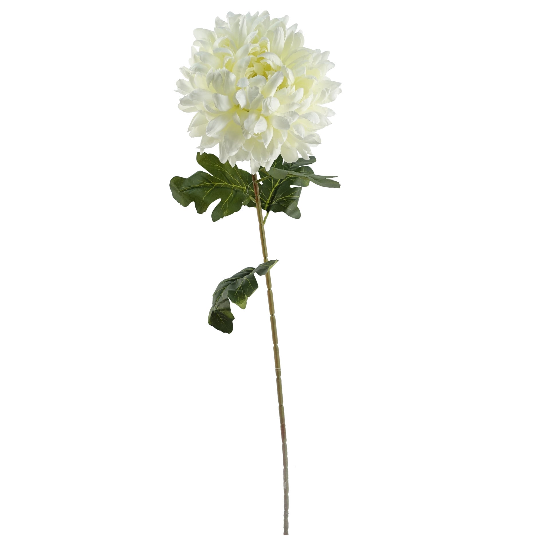 50cm Grey Glass Vase Artificial Chrysanthemums