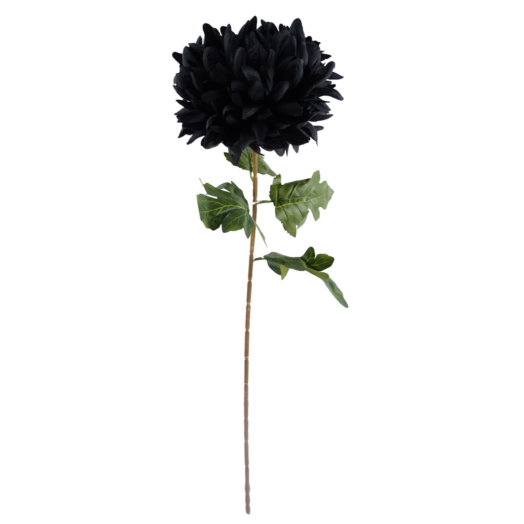 80cm Gold Palm and Peony Glass Vase